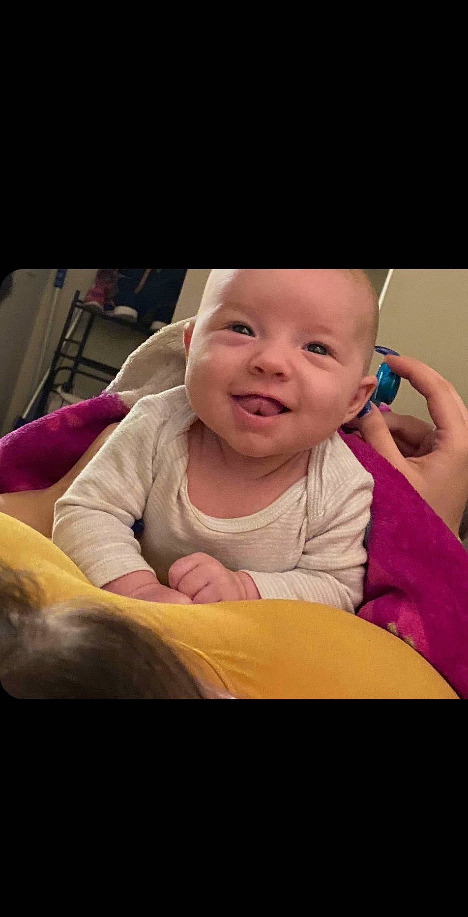 Kaizyn joined the competition — help win amazing prizes! baby, baby_laughing, baby_products, baby_toddler_clothing, cheek, child, comfort, eyelash, finger, headwear, iris, joy, laugh, person, skin, thumb, toddler, tongue, tooth