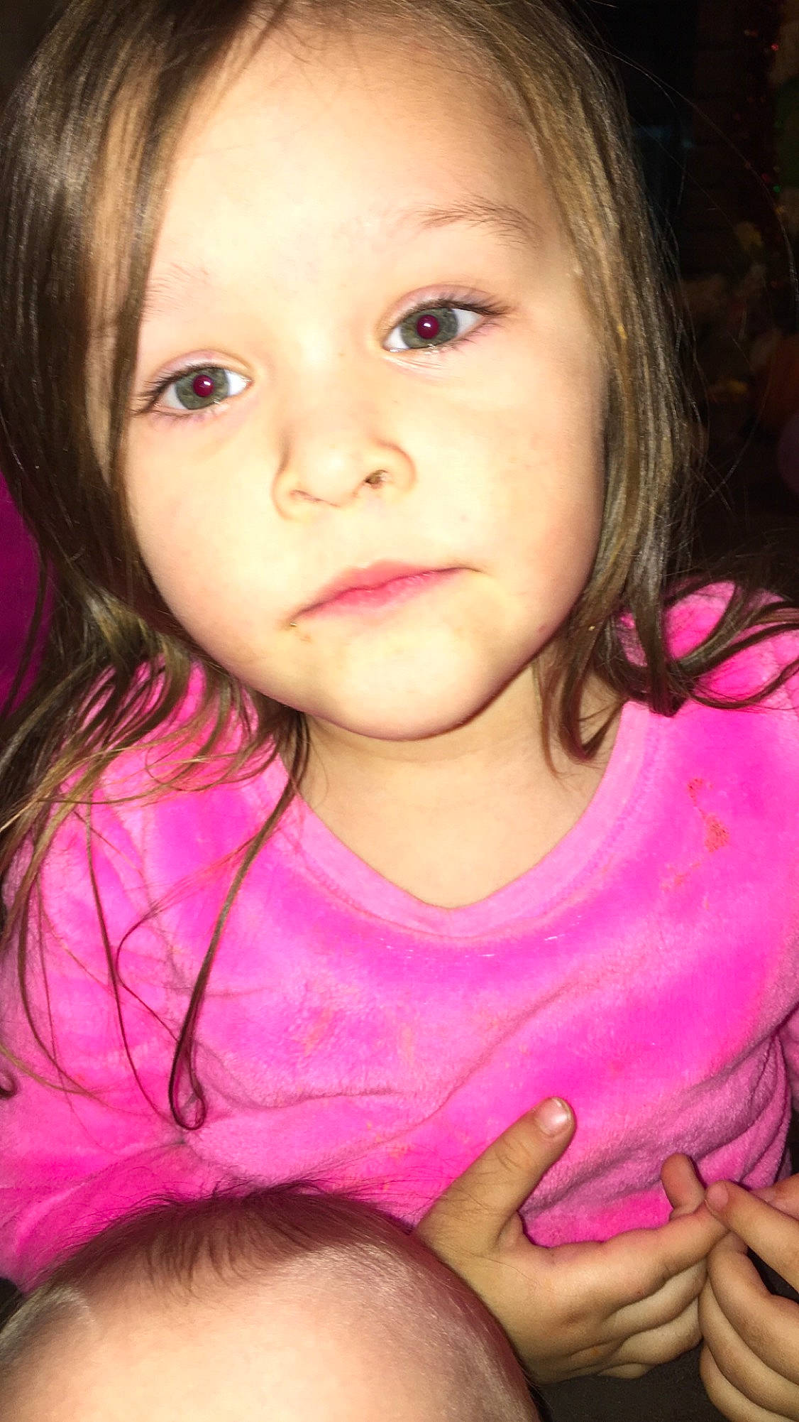 Kinsley is registered to the contest to win money with this photo: beauty, brown_hair, cheek, child, child_model, chin, eye, eyebrow, face, forehead, fun, hair, head, lip, mouth, nose, person, pink, skin, smile