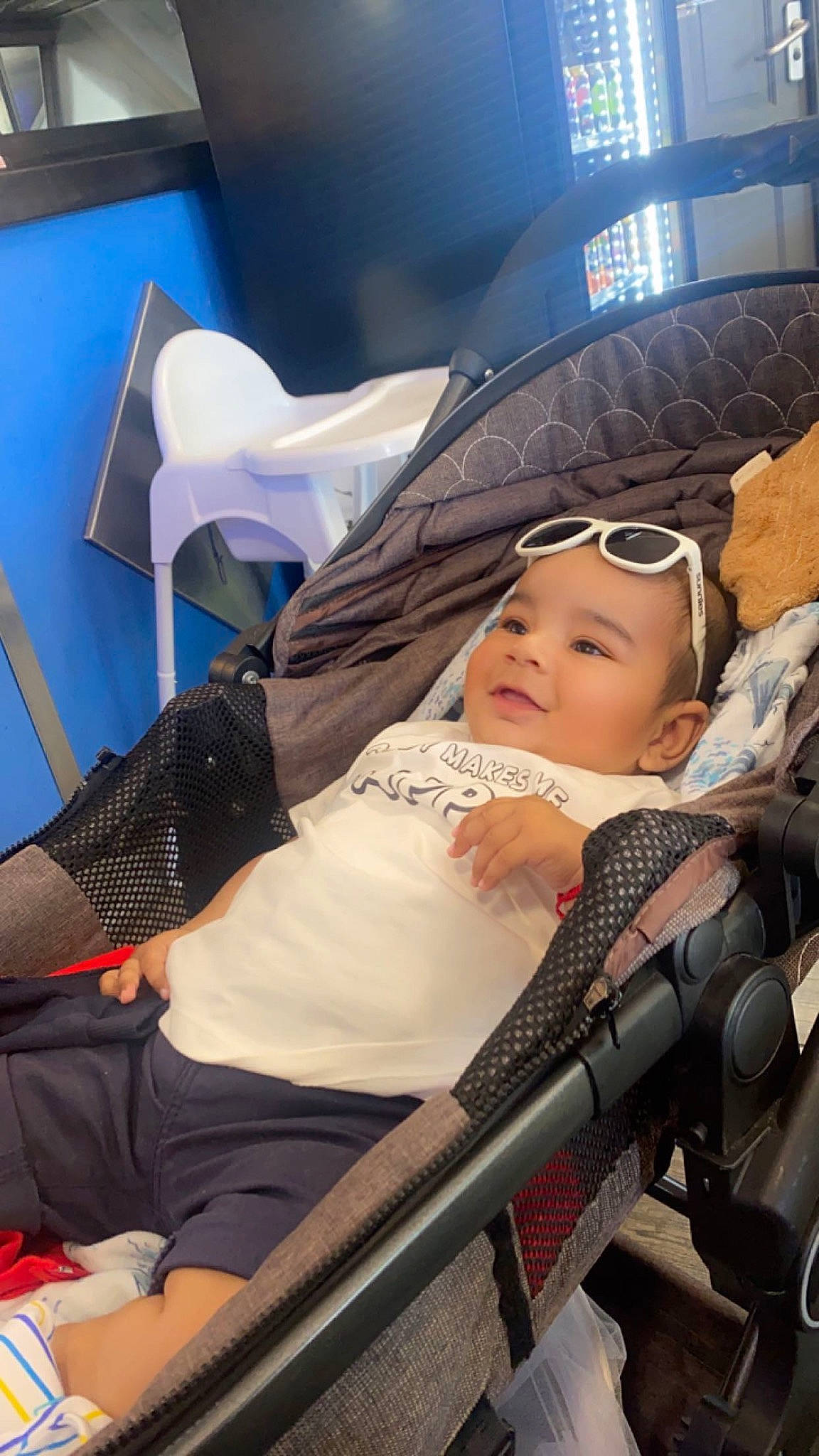 Shan Valentine joined the competition — help win amazing prizes! automotive_design, automotive_exterior, baby, baby_carriage, baby_products, chair, child, comfort, event, eyewear, fun, goggles, hat, lap, leisure, person, personal_protective_equipment, recreation, sitting, sunglasses