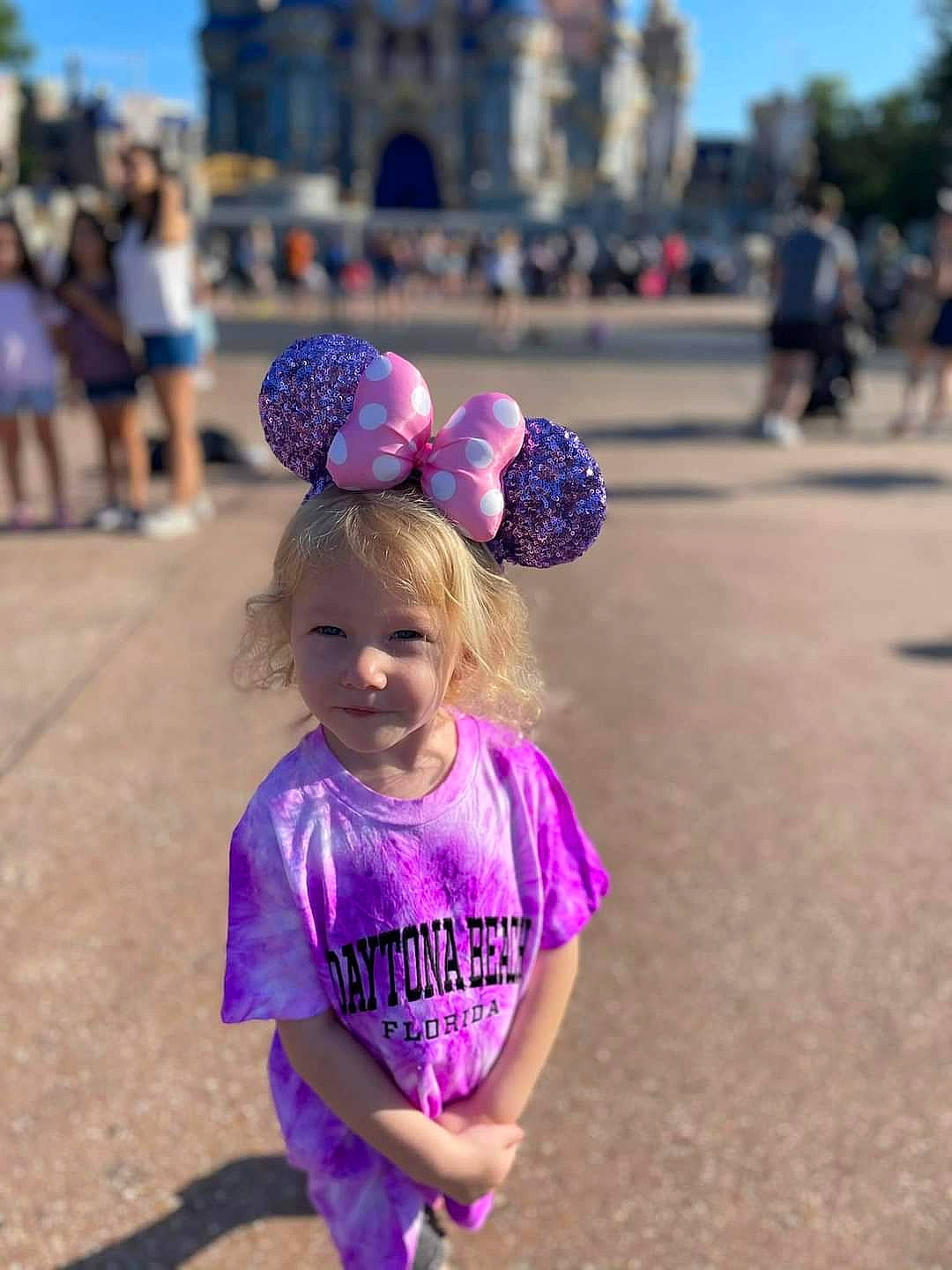 Karsyn joined the competition — help win amazing prizes! asphalt, daytime, fun, hairstyle, happy, hat, headgear, leisure, magenta, morning, people, people_in_nature, person, pink, public_space, recreation, road, sky, summer, toddler