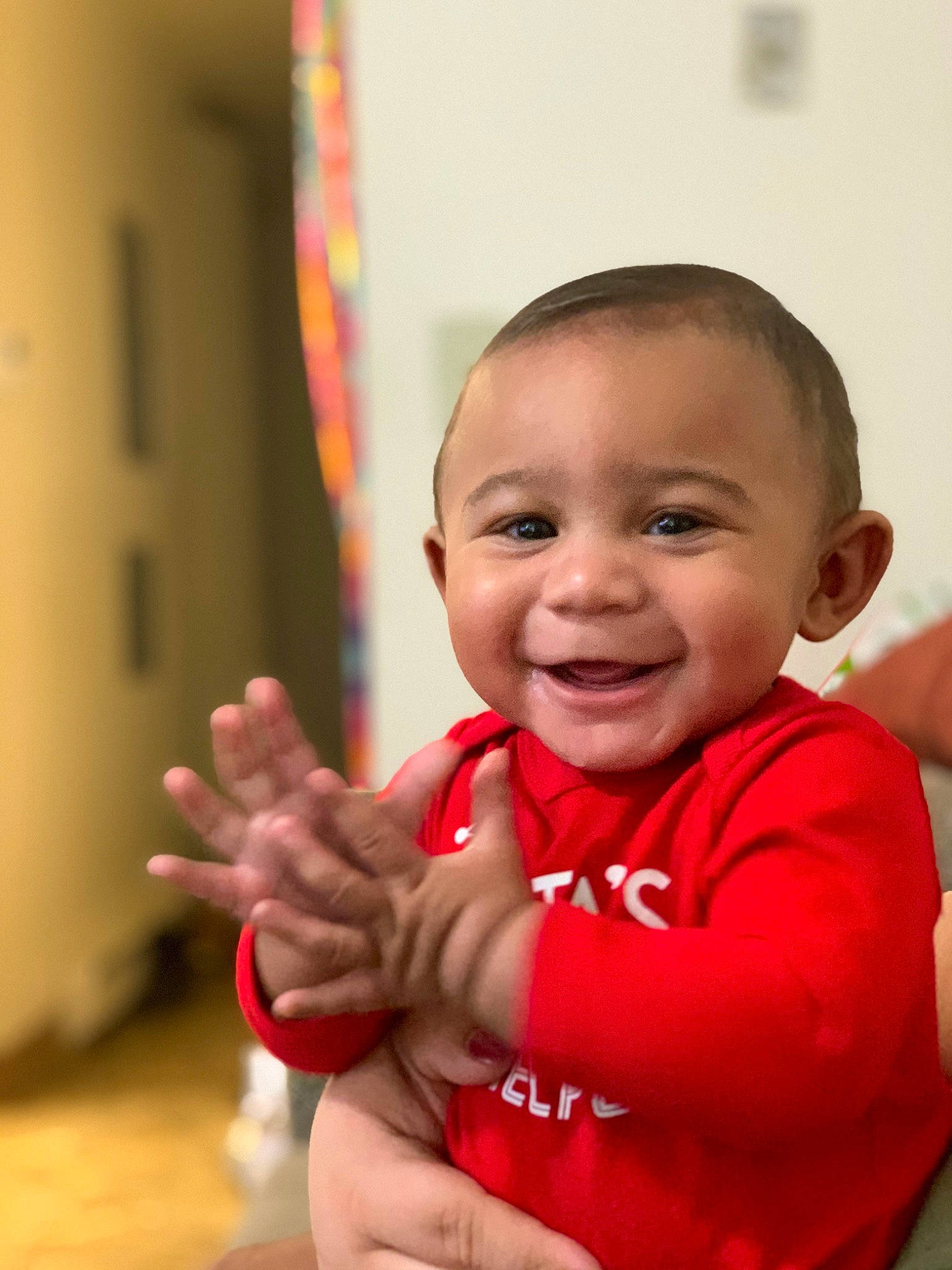 Zaevion joined the competition — help win amazing prizes! baby, cheek, child, face, facial_expression, finger, gesture, hand, happy, joy, person, play, skin, smile, standing, thumb, toddler