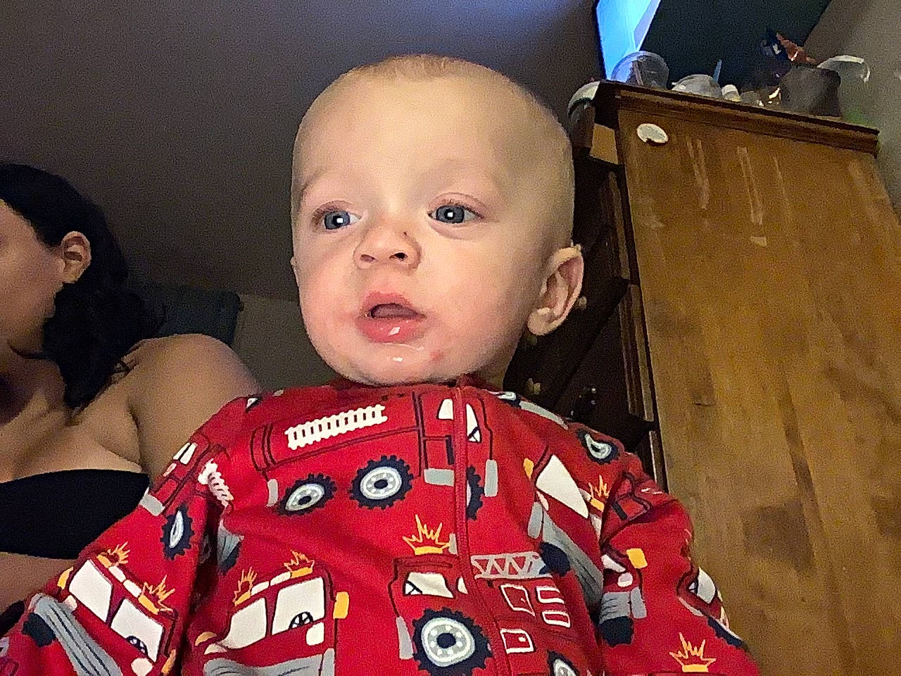 Maurice is registered to the contest to win money with this photo: baby, baby_toddler_clothing, carmine, cheek, chin, cool, design, event, eyebrow, eyelash, fun, happy, iris, lip, mouth, nose, person, skin, sleeve, t_shirt