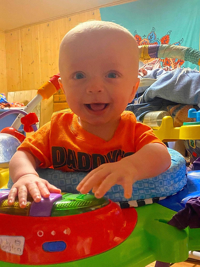 Maurice joined the competition — help win amazing prizes! baby, baby_playing_with_toys, baby_products, baby_toddler_clothing, baby_toys, child, event, fun, happy, leisure, orange, people, person, plastic, play, sharing, sitting, smile, toddler, toy