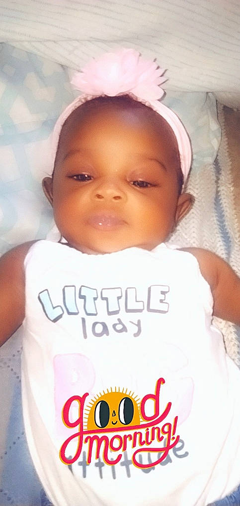 Zai'Da joined the competition — help win amazing prizes! baby, baby_toddler_clothing, cheek, chin, eyebrow, eyelash, face, happy, lip, mouth, neck, nose, organ, person, pink, product, skin, sleeve, smile, toddler