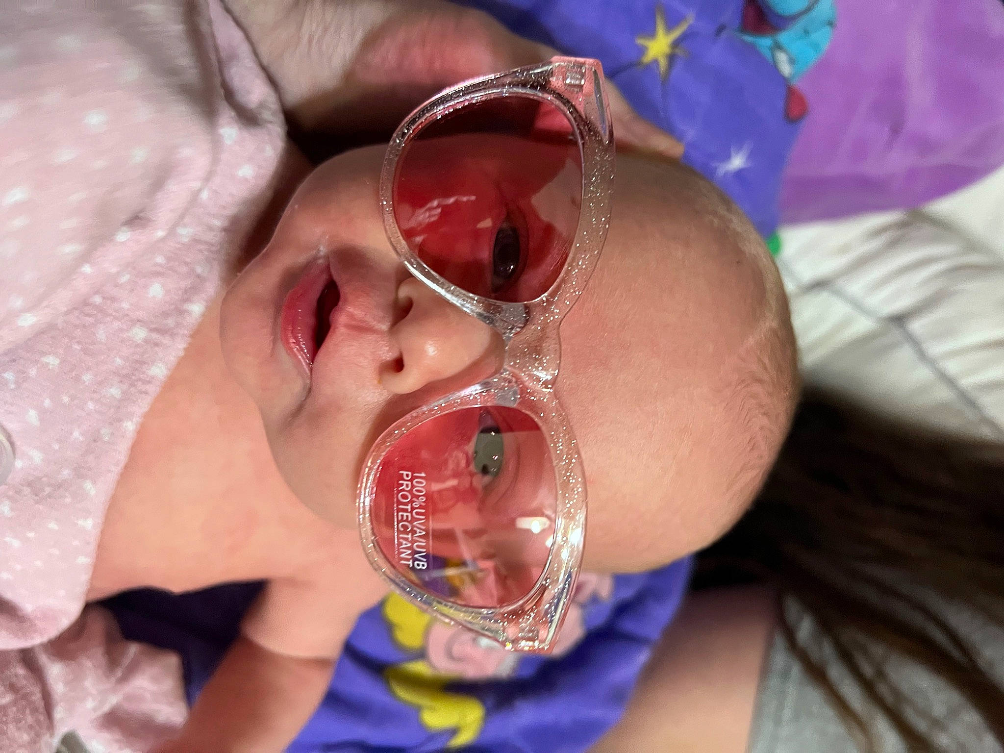 Kara joined the competition — help win amazing prizes! baby, blue, drinkware, ear, eyelash, eyewear, glasses, goggles, happy, hat, lip, mouth, nail, neck, nose, person, pink, skin, sunglasses, toddler