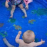 toddler, baby, pool, water, floaties, child, outdoor, grass, summer, splashing, playing, cute, blue_pool, sunny, barefoot, swimming, fun, kids, puddle, backyard