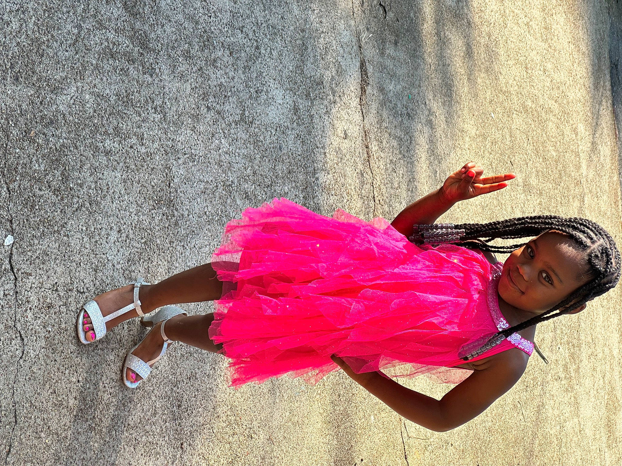 Cataleya joined the competition — help win amazing prizes! dress, eyewear, foot, fun, happy, human_leg, knee, leg, leisure, magenta, pattern, person, pink, sandal, sitting, sneakers, sunglasses, thigh, tints_and_shades, toddler