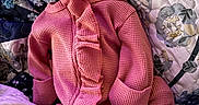 Kinsley is registered to the contest to win money with this photo: baby, newborn, sleeping, pink_clothing, quilt, blanket, patterned, infant, cozy, cute, soft, child, portrait, resting, indoors, fabric, textile, warm, peaceful, relaxed