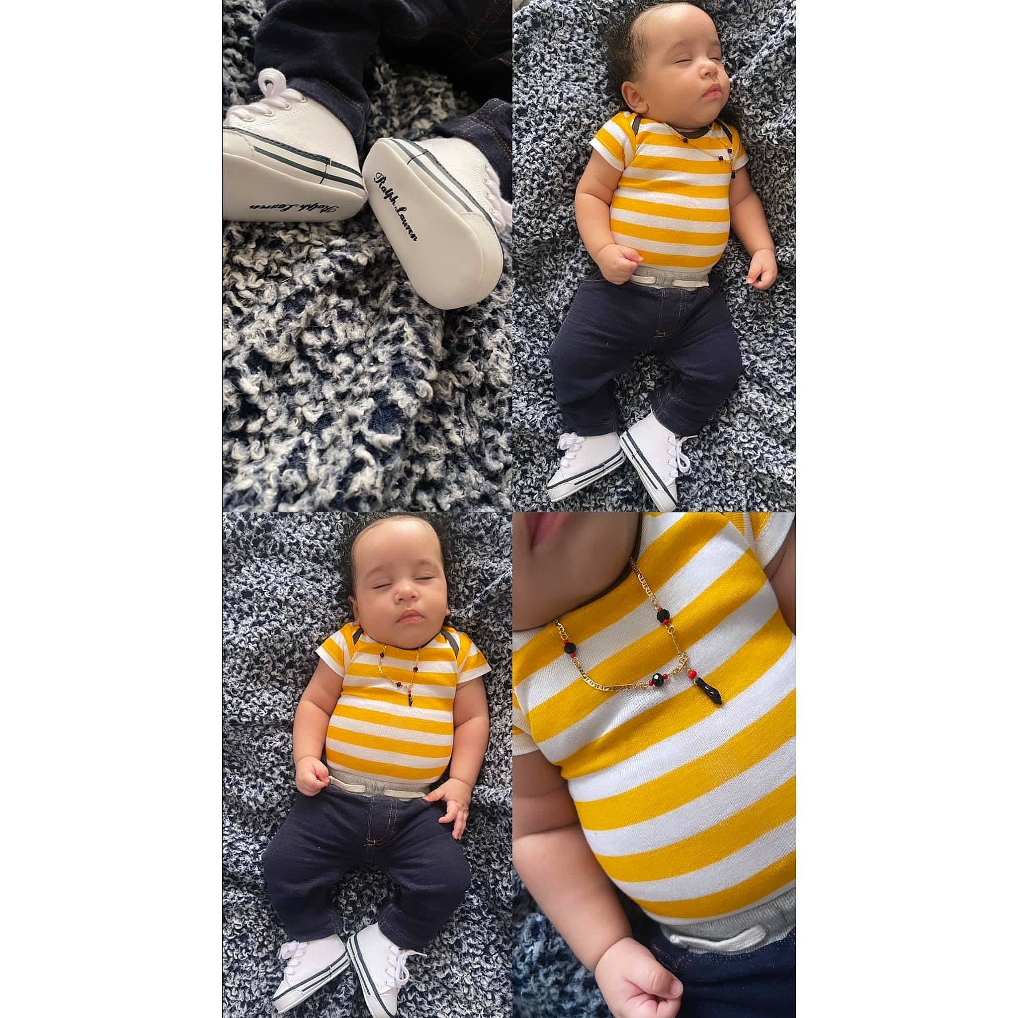 Baby Carlos is registered to the contest to win money with this photo: baby, baby_toddler_clothing, black, child, comfort, gesture, happy, mammal, outerwear, pattern, person, photograph, product, shorts, sitting, sleeve, snapshot, t_shirt, textile, toddler