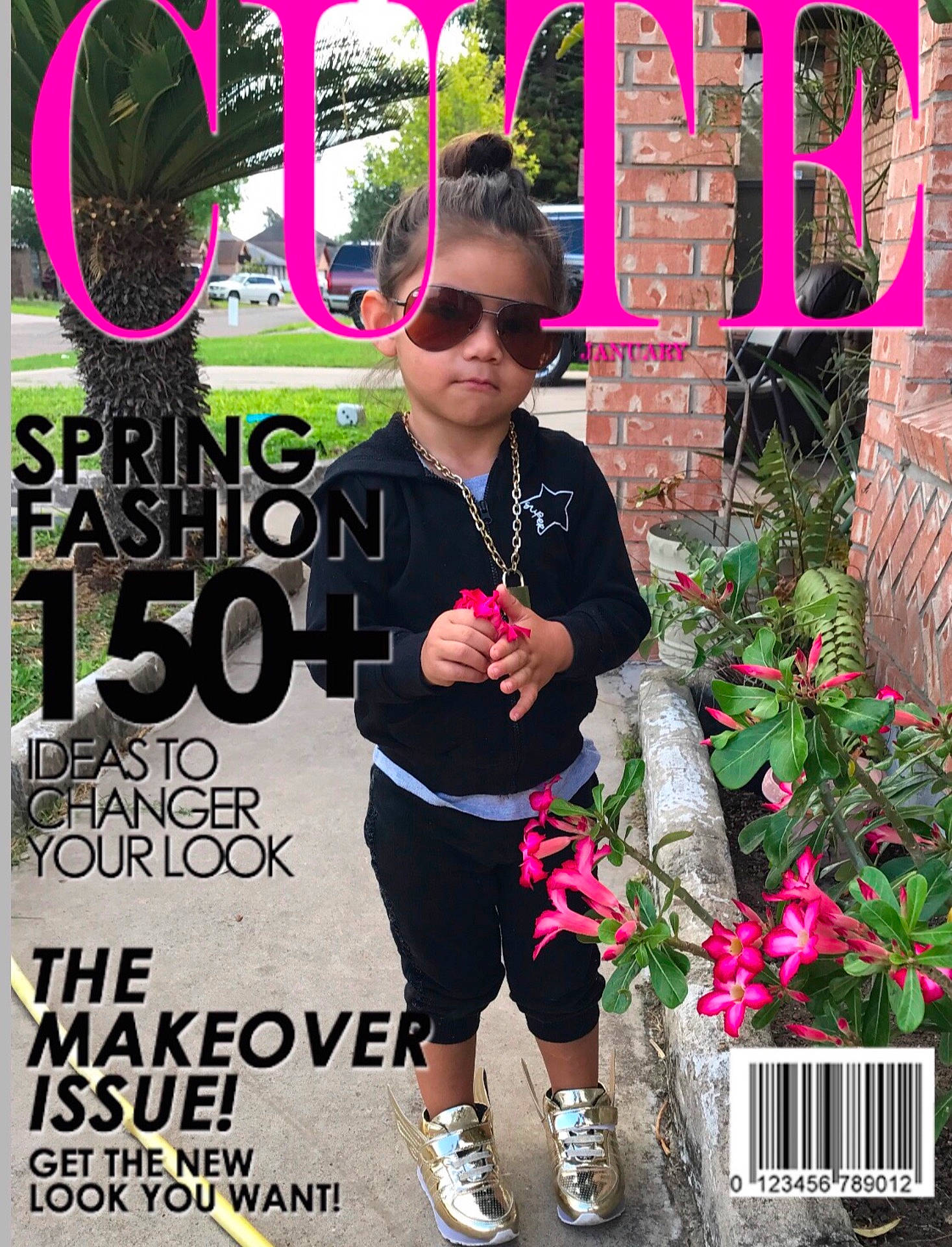 Matilda is registered to the contest to win money with this photo: advertising, magazine, person, pink, plant, product, race, recreation, tree