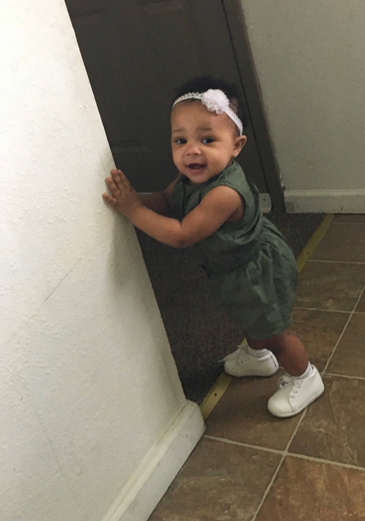 Janae joined the competition — help win amazing prizes! child, floor, flooring, person, standing, toddler