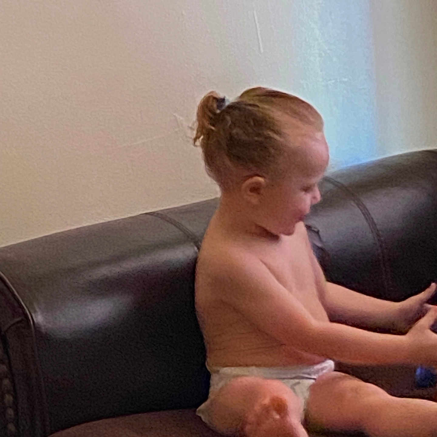 Cole joined the competition — help win amazing prizes! baby, bodypart, chair, clothing, couch, cushion, diaper, face, finger, furniture, hair, hand, head, homedecor, person, photography, portrait, shorts, sitting, underwear