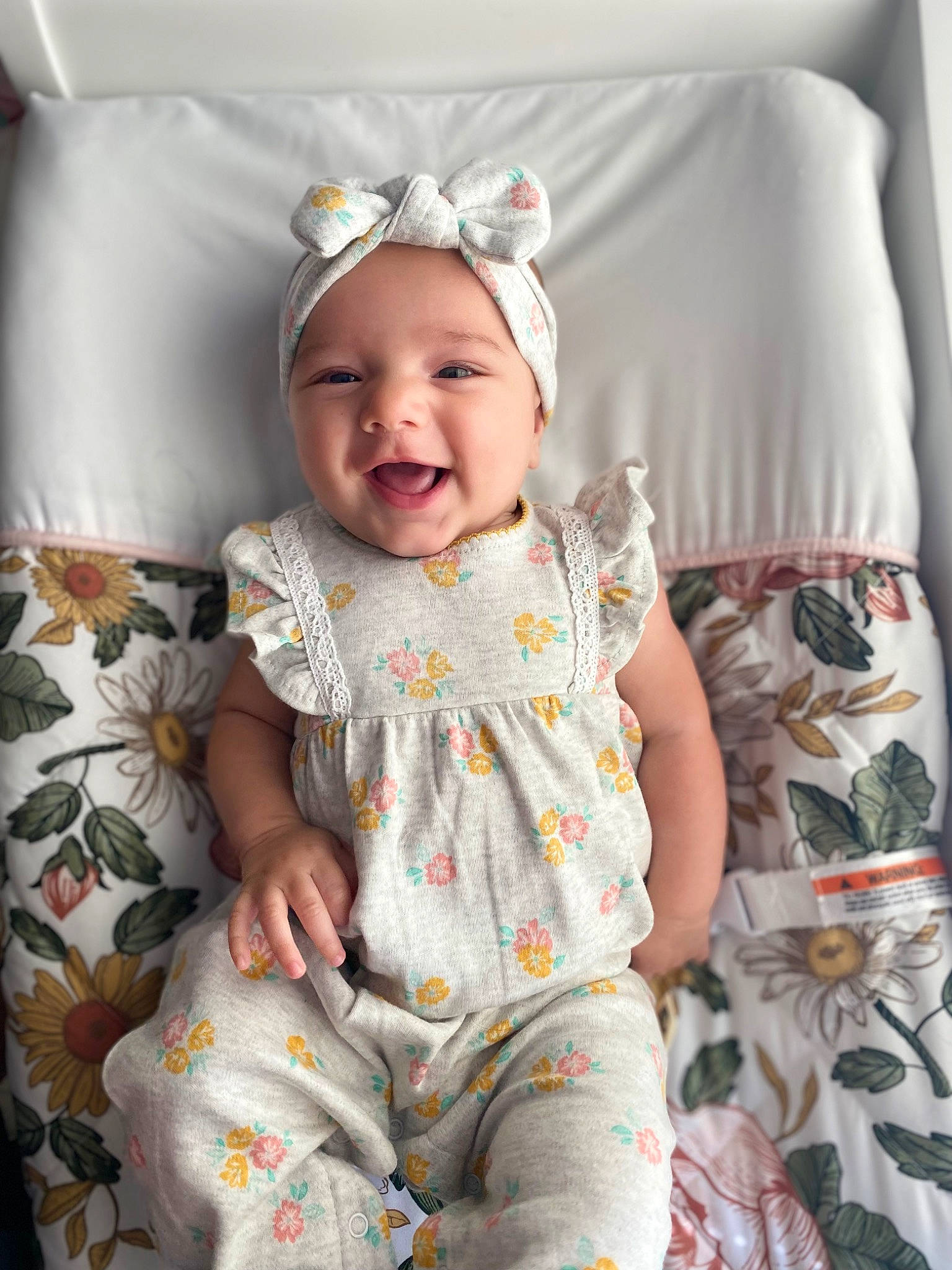 Clover joined the competition — help win amazing prizes! baby, baby_toddler_clothing, child, comfort, dress, embellishment, eye, face, happy, headwear, iris, linens, pattern, person, pink, product, skin, sleeve, smile, textile