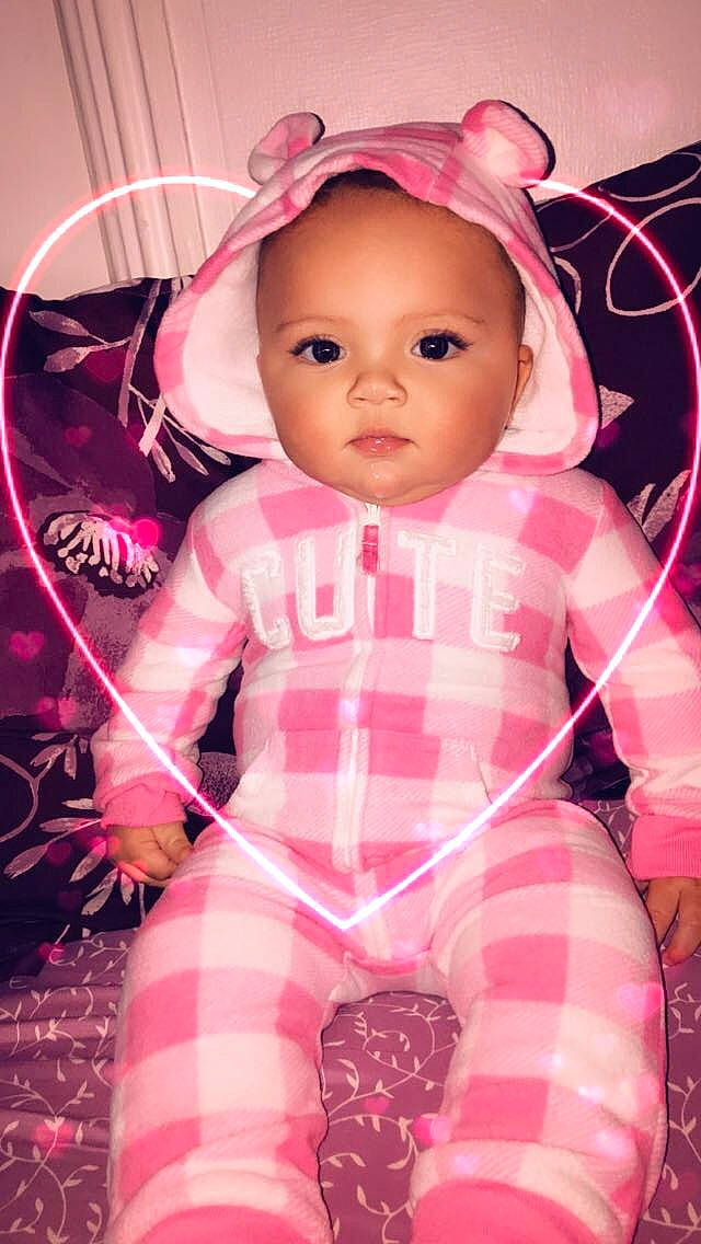 Javani is registered to the contest to win money with this photo: baby, baby_toddler_clothing, cheek, child, doll, peach, person, pink, product, toddler