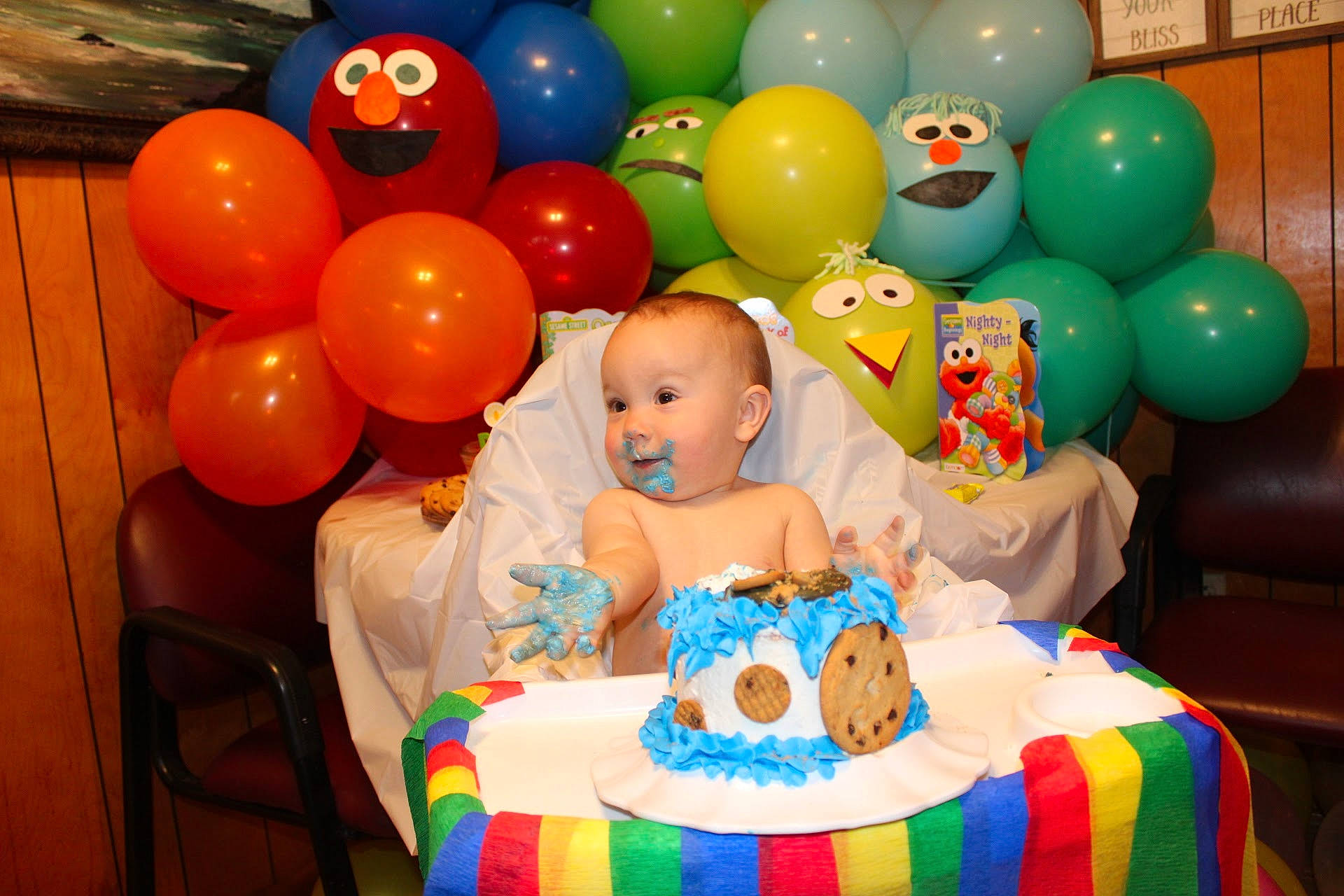 Gideon joined the competition — help win amazing prizes! baby, balloon, birthday, birthday_cake, birthday_party, cake, cake_decorating, cake_decorating_supply, chair, child, event, food, fun, happy, leisure, party_supply, person, sugar_cake, sweetness, toddler