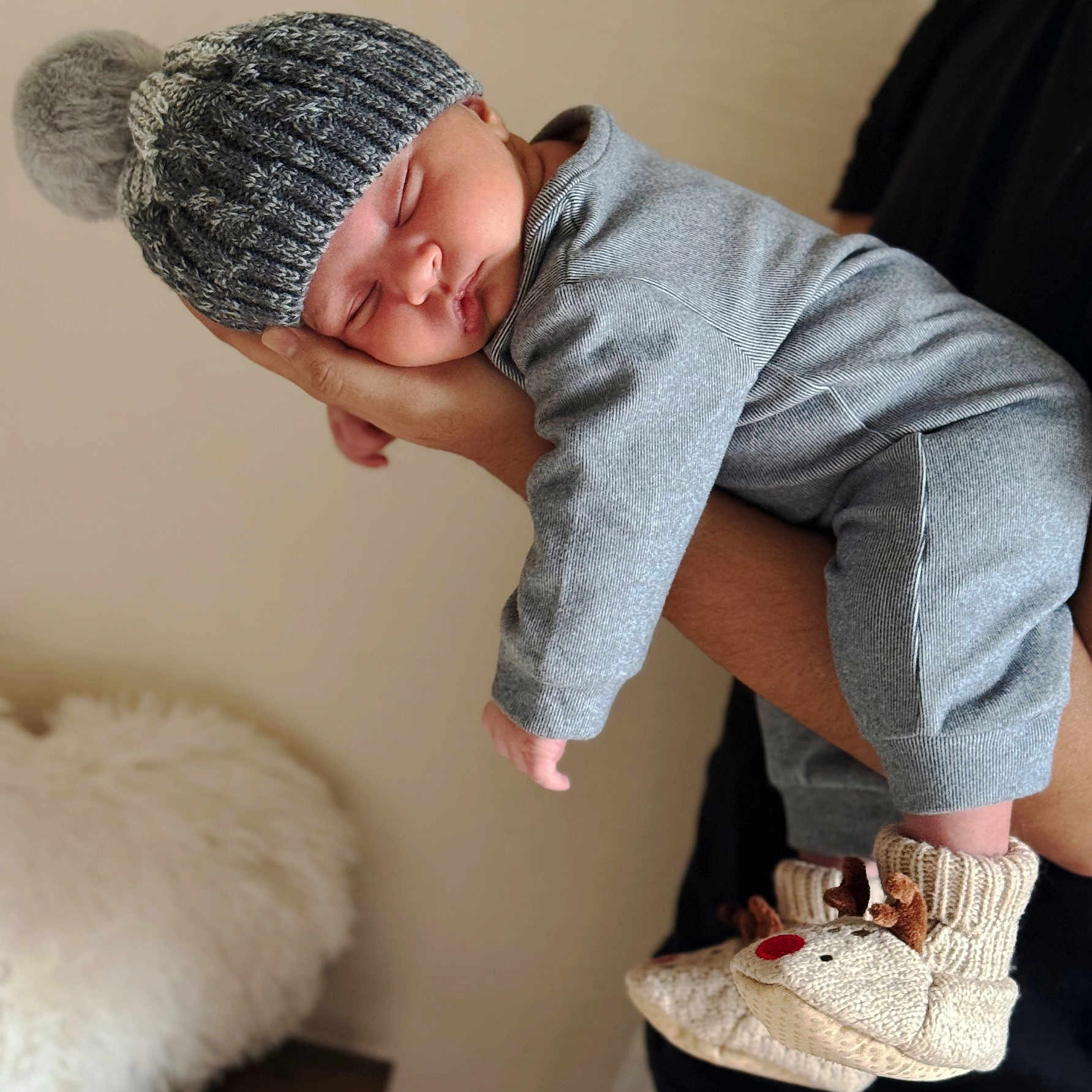 Emaan joined the competition — help win amazing prizes! baby, beanie, bodypart, bonnet, cap, clothing, face, finger, footwear, glove, hat, head, knitwear, newborn, pants, person, photography, portrait, shoe, sweater