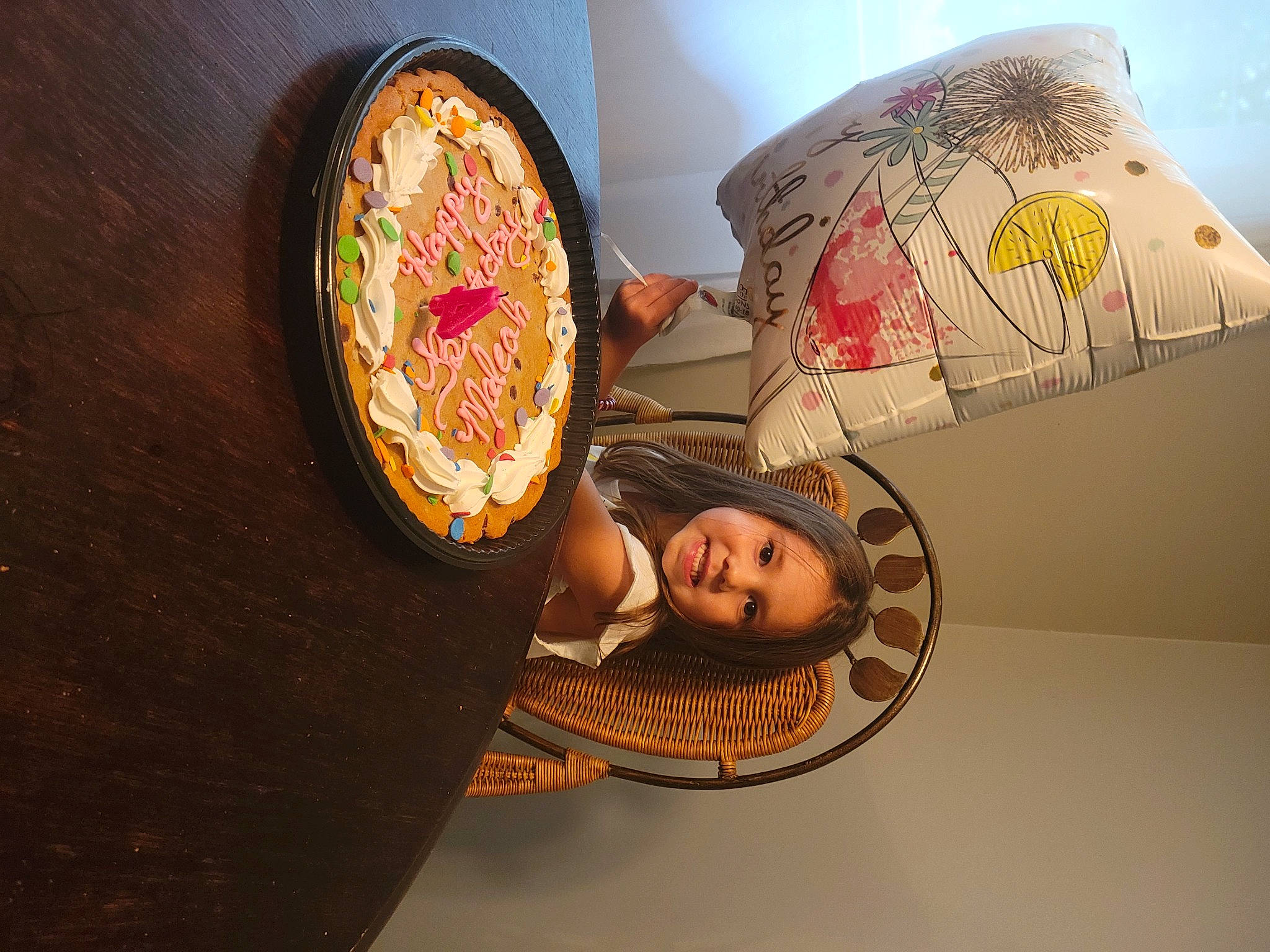 Maleah joined the competition — help win amazing prizes! art, ceiling, circle, couch, eye, fashion_accessory, fun, happy, hat, headgear, joy, lamp, lighting_accessory, linens, pattern, person, room, smile, visual_arts