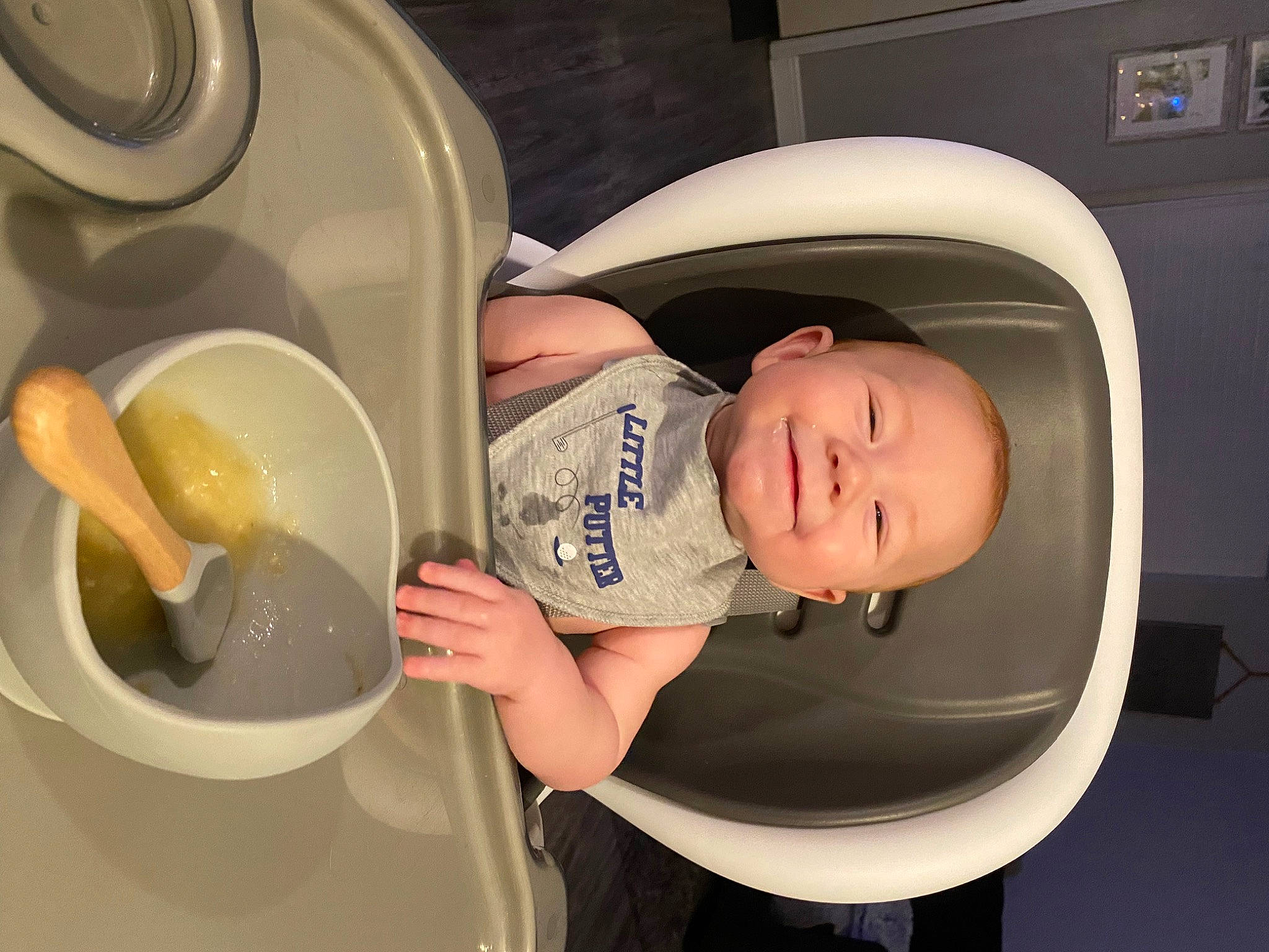 Krew is registered to the contest to win money with this photo: automotive_design, baby, bowl, chair, child, comfort, cup, dishware, fashion_accessory, fun, hat, joy, kitchen_appliance, kitchen_utensil, person, product, room, serveware, spoon, tableware