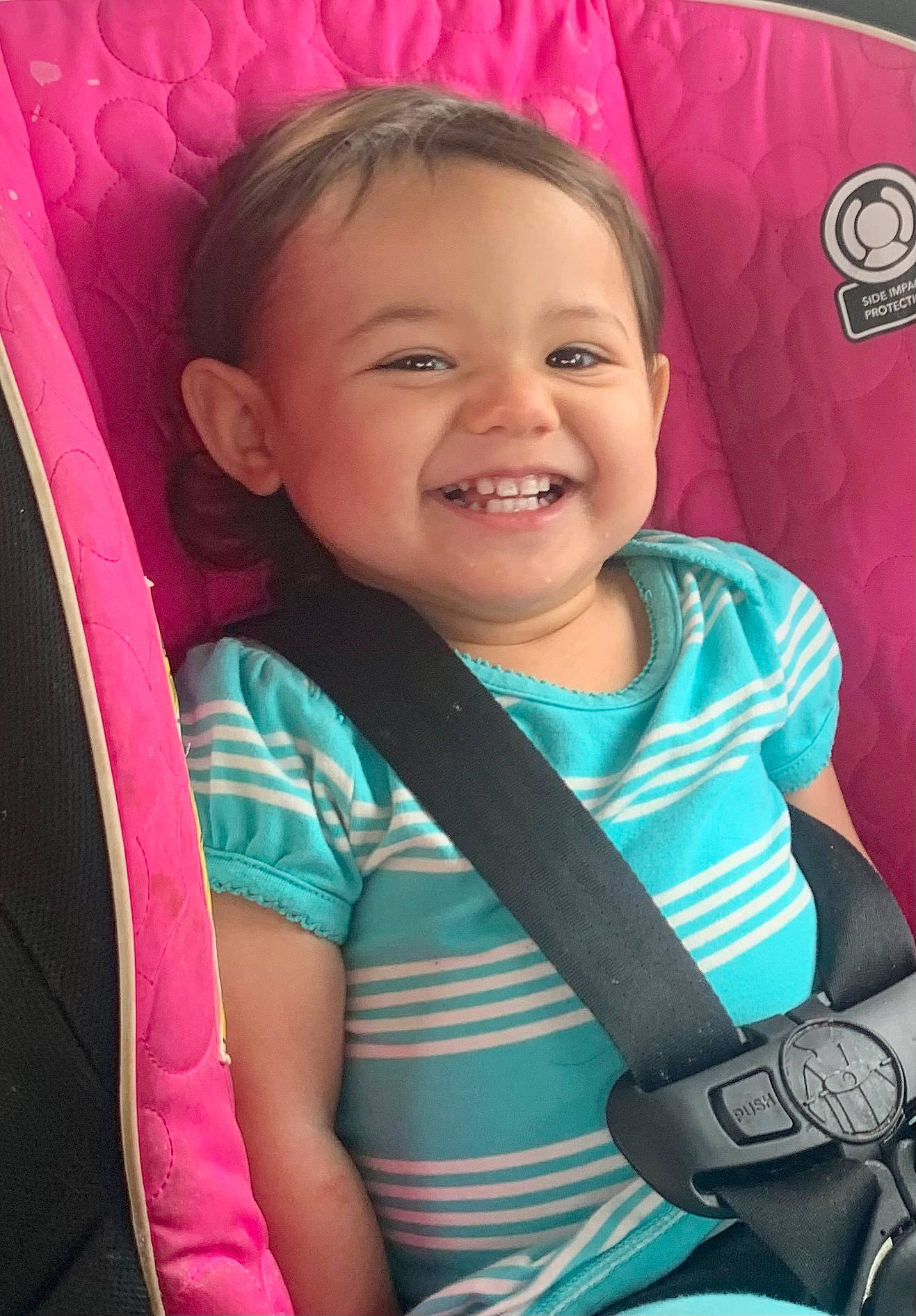 Aria joined the competition — help win amazing prizes! arm, baby, baby_toddler_clothing, cheek, comfort, cool, eye, face, facial_expression, finger, hairstyle, happy, iris, joy, lip, mouth, person, pink, product, skin