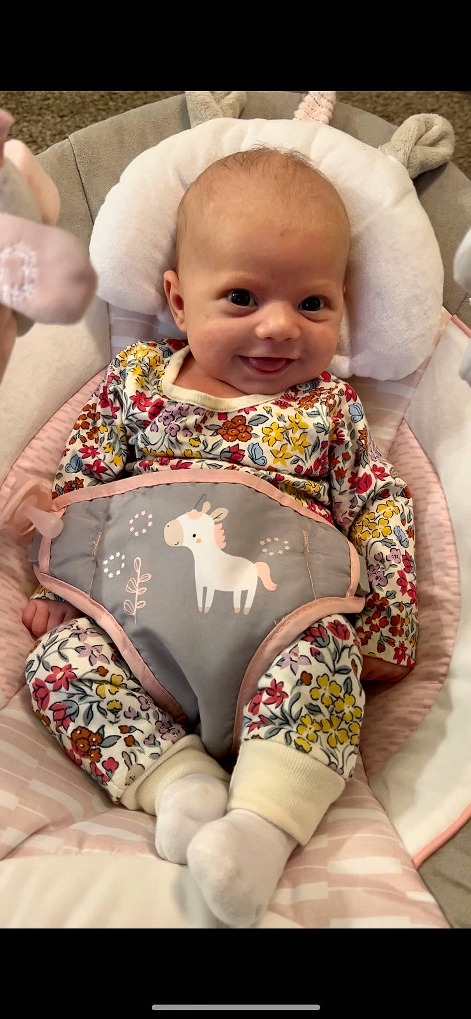 Paisley is registered to the contest to win money with this photo: art, baby, baby_toddler_clothing, beauty, carmine, child, comfort, design, drinkware, face, fun, hairstyle, happy, head, pattern, person, personal_protective_equipment, sitting, smile, textile