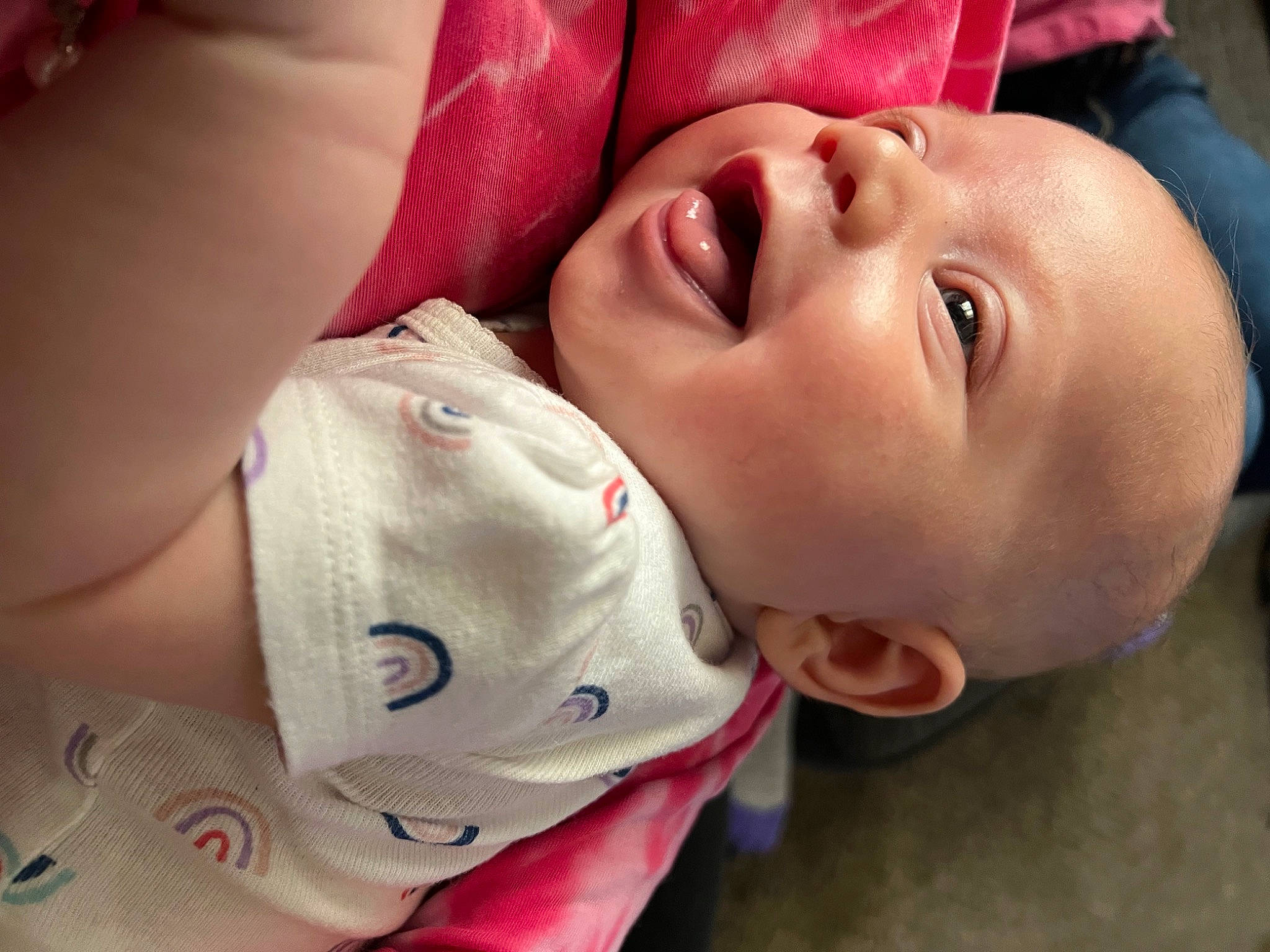 Paisley joined the competition — help win amazing prizes! baby, baby_toddler_clothing, cheek, chest, child, chin, comfort, elbow, eyebrow, eyelash, forehead, happy, headgear, iris, lip, mouth, neck, nose, person, skin