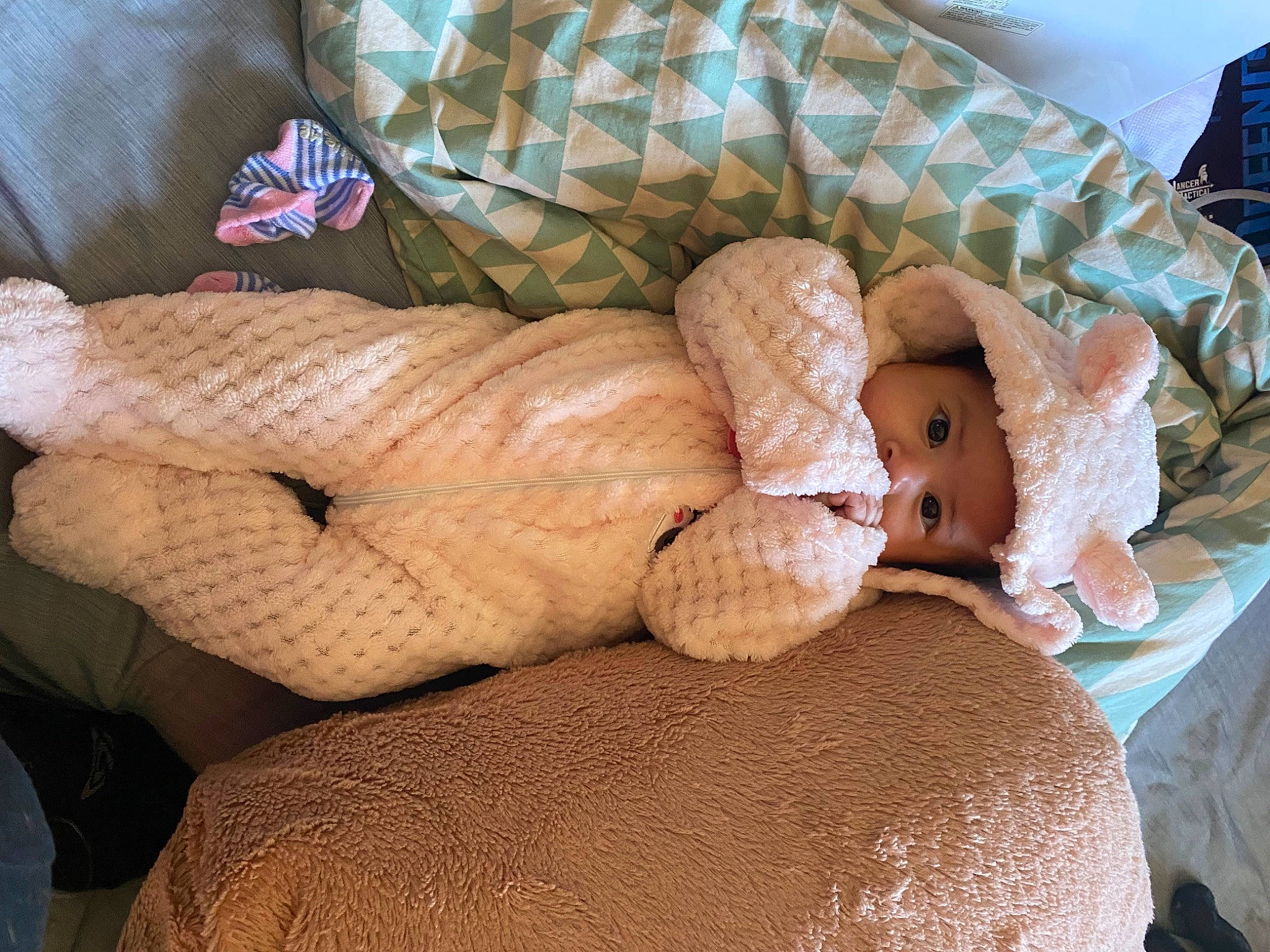 Esther joined the competition — help win amazing prizes! art, baby_sleeping, bed, bed_sheet, bedding, bedtime, child, comfort, couch, fawn, fur, headwear, linens, pattern, person, plush, stuffed_toy, textile, toy, wood