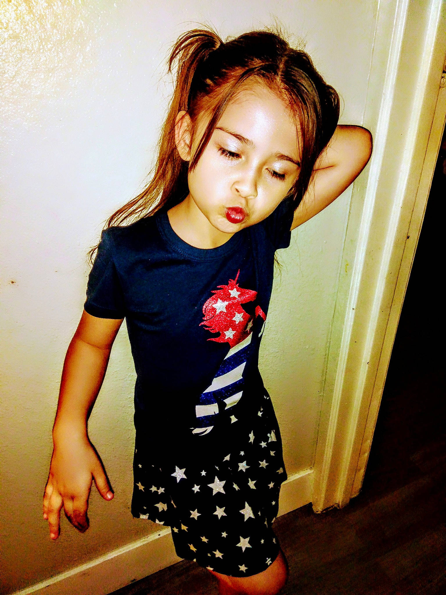 Miabella joined the competition — help win amazing prizes! beauty, child, child_model, clothing, dress, fashion, hair, leg, lip, model, neck, pattern, person, photo_shoot, photography, shoulder, skin, sleeve, smile, t_shirt