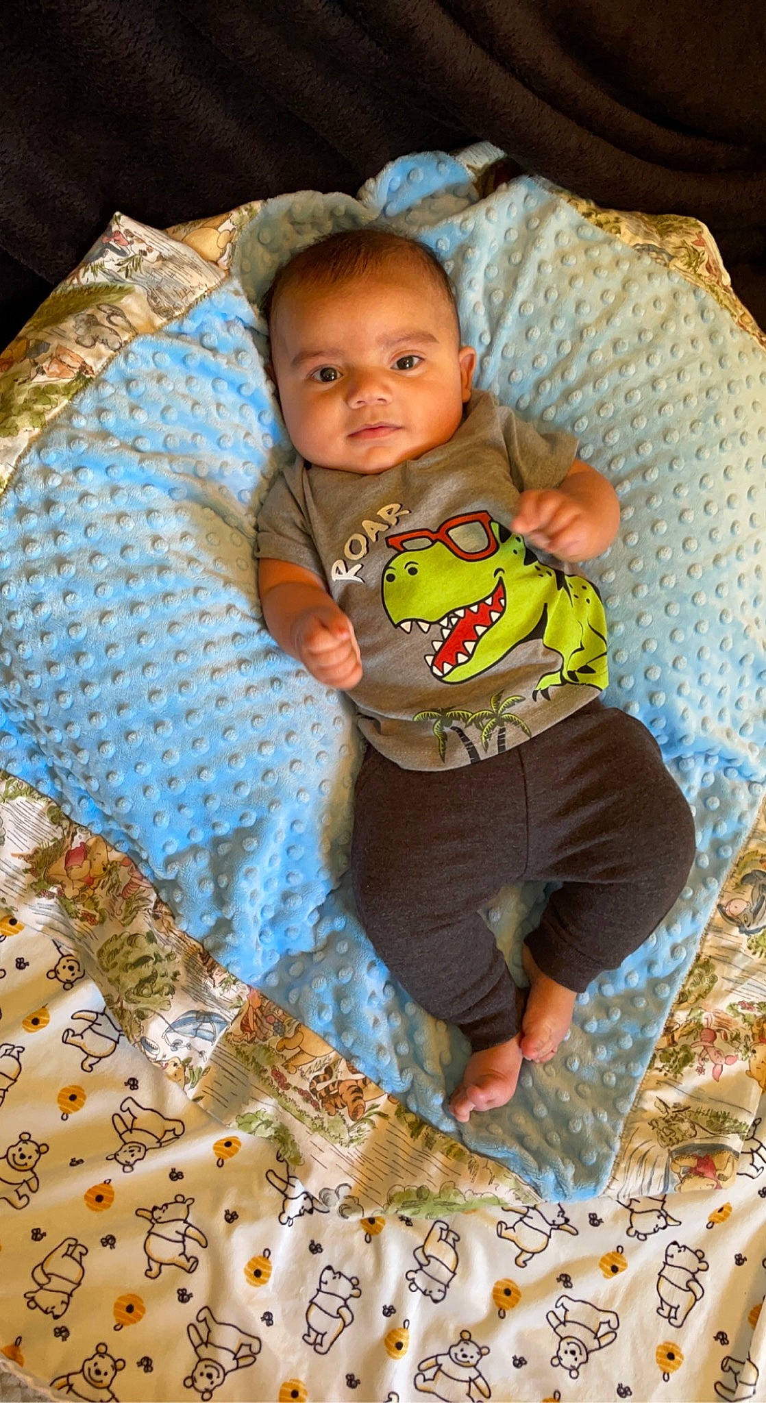 Lucas joined the competition — help win amazing prizes! baby, baby_toddler_clothing, child, comfort, couch, eye, face, flooring, fun, happy, leaf, linens, pattern, person, product, sitting, sleeve, t_shirt, textile, toddler