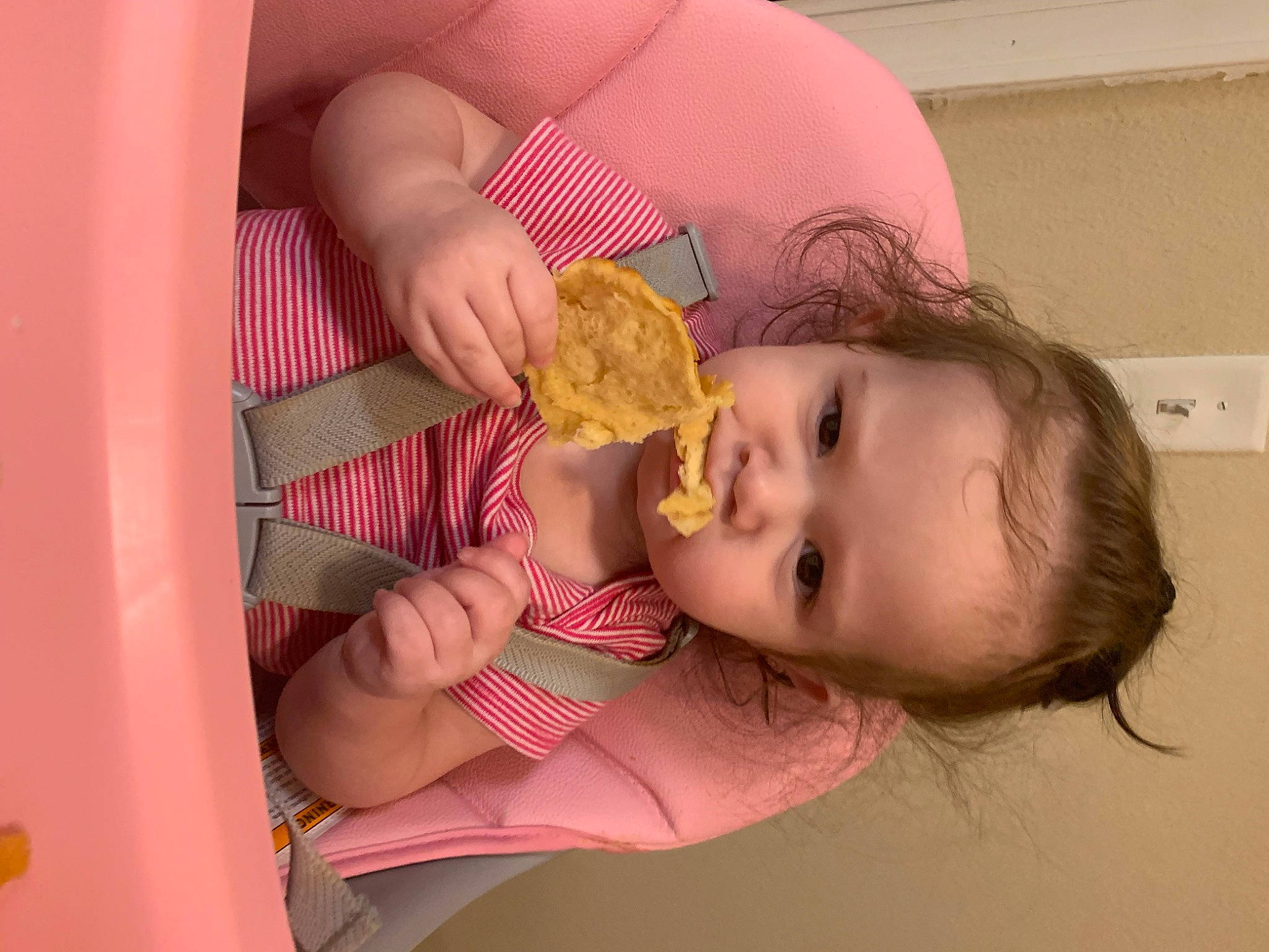 Autumn is registered to the contest to win money with this photo: baby, baby_toddler_clothing, cheek, child, ear, eyelash, fashion_accessory, finger, fun, hair_accessory, happy, iris, lip, mouth, neck, nose, person, pink, skin, sweetness