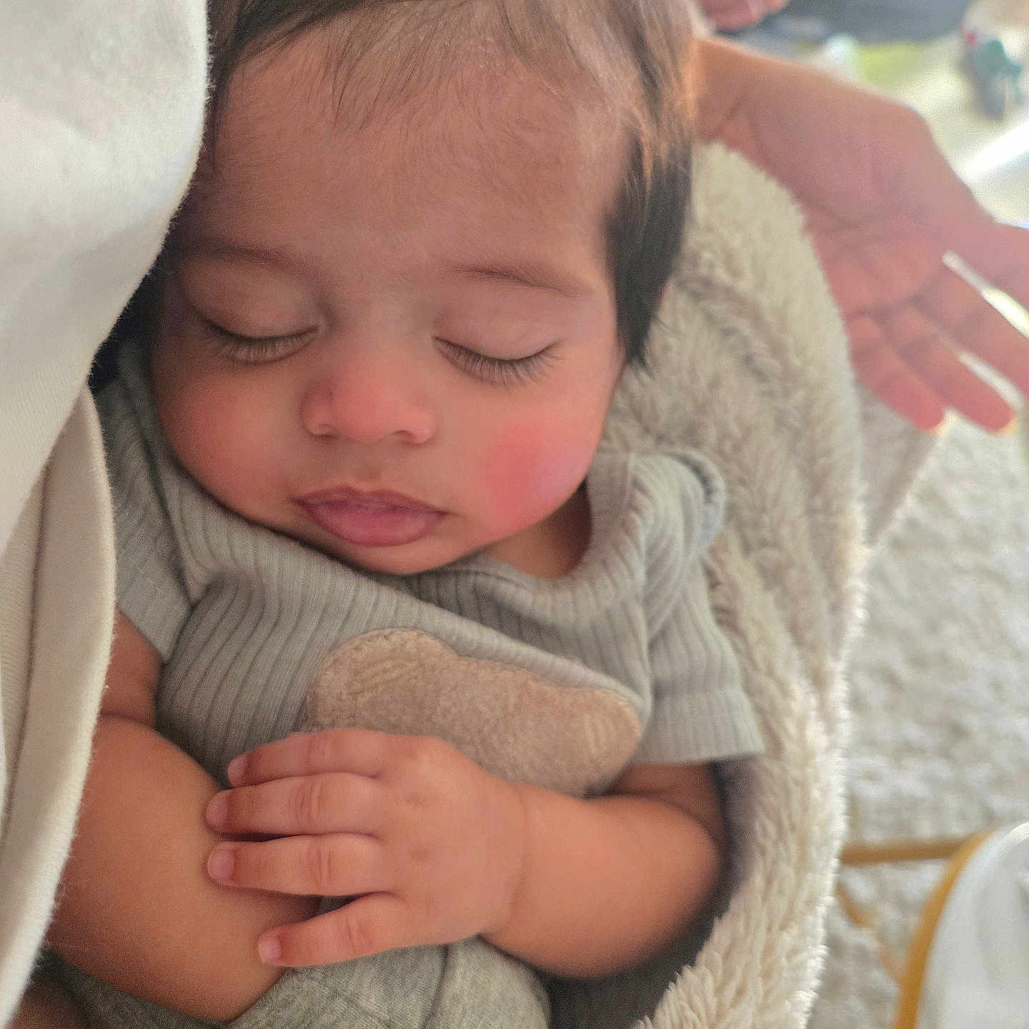 Krishna is registered to the contest to win money with this photo: baby, blanket, child, closeup, clothing, comfort, cozy, cute, hand, indoor, infant, nap, peaceful, portrait, rest, skin, sleeping, soft, toddler, wrapped
