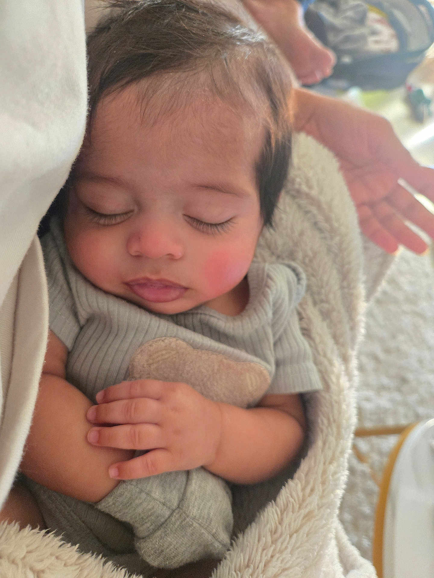 Krishna is registered to the contest to win money with this photo: baby, sleeping, blanket, hand, soft, cozy, infant, peaceful, closeup, toddler, child, indoor, cute, wrapped, comfort, portrait, skin, clothing, rest, nap