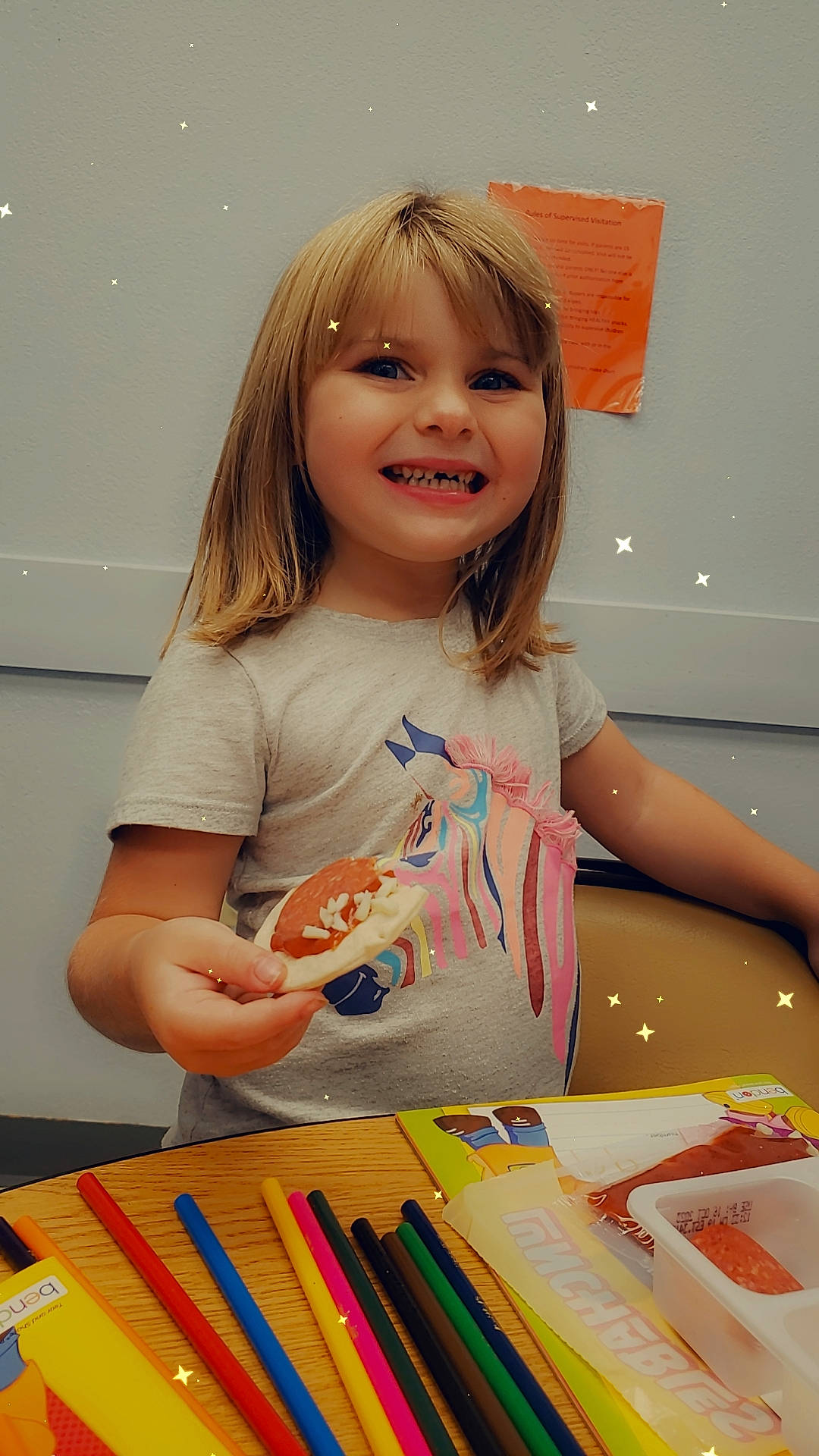 Gracelynn joined the competition — help win amazing prizes! art, artist, bangs, box, child, event, fun, happy, joy, office_supplies, paint, paper_product, person, play, smile, stationery, summer, t_shirt, table, toddler