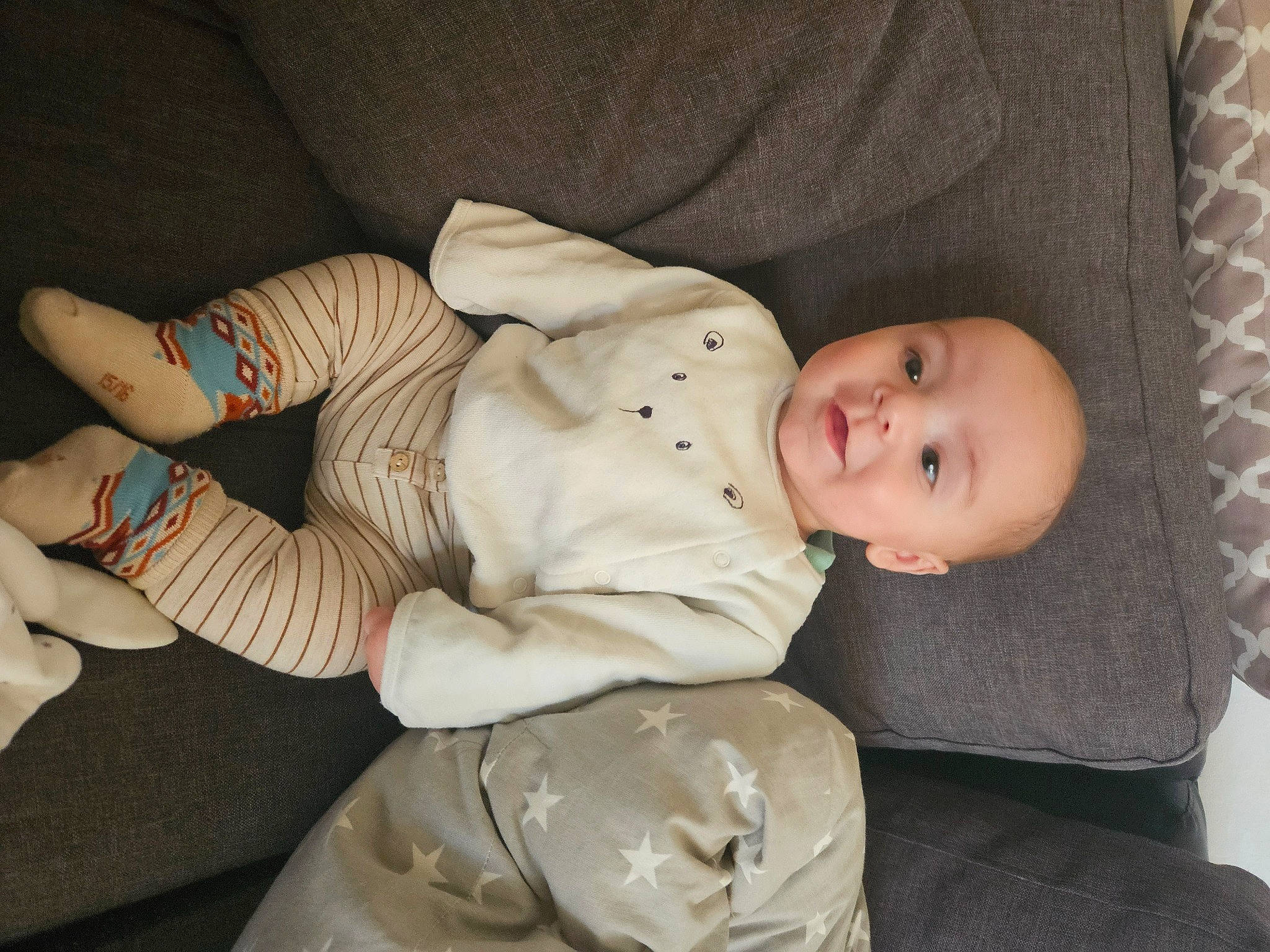Nolan participe au concours pour gagner de l'argent avec cette photo : baby, baby_products, baby_toddler_clothing, cheek, child, comfort, elbow, human_leg, knee, lap, linens, nap, pattern, person, sitting, sleep, sleeve, toddler, tree, wood