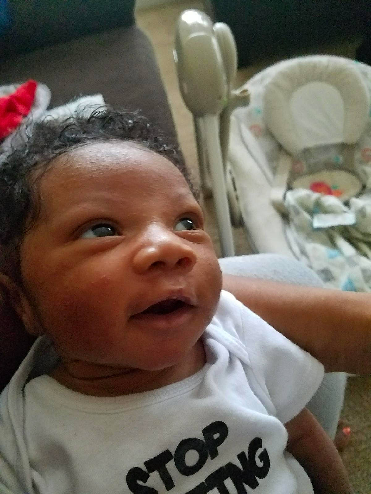 Ashton joined the competition — help win amazing prizes! arm, baby, cheek, ear, eyebrow, eyelash, hair, hairstyle, happy, head, human_body, jaw, lip, mouth, nose, organ, person, skin, sleeve, smile