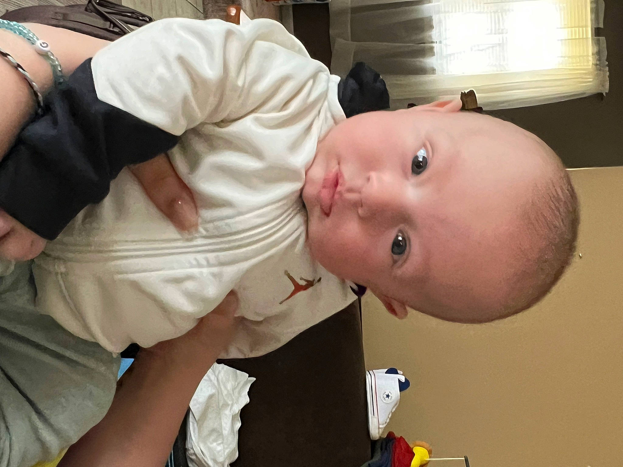 Gatlin joined the competition — help win amazing prizes! abdomen, baby, baby_products, baby_toddler_clothing, cheek, chest, child, comfort, elbow, event, fun, gesture, happy, human_body, mouth, nose, person, skin, toddler, window