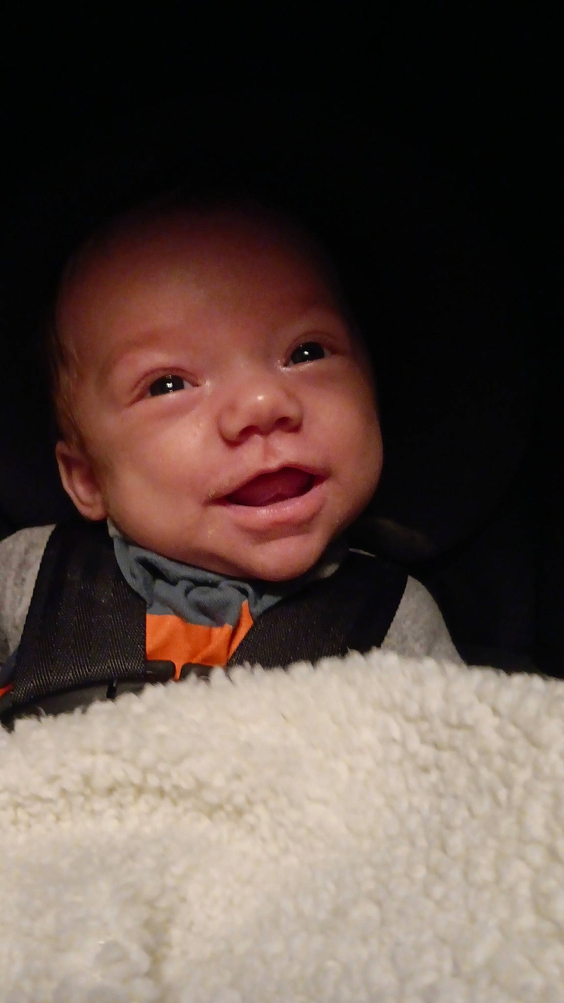 Rowan joined the competition — help win amazing prizes! baby, baby_toddler_clothing, cheek, child, chin, comfort, eyebrow, flash_photography, fun, happy, iris, jacket, linens, lip, mouth, nose, person, skin, sleeve, smile