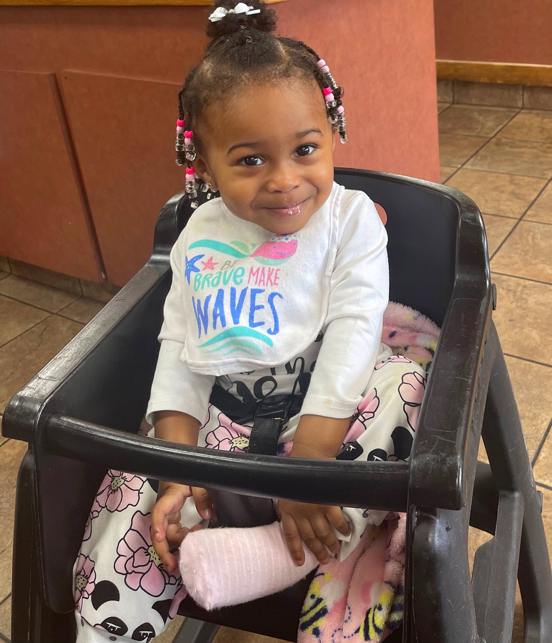 Heavenly is registered to the contest to win money with this photo: baby, baby_carriage, baby_products, baby_toddler_clothing, child, face, fun, hair, hairstyle, happy, head, human_body, human_leg, joy, person, shorts, sleeve, smile, t_shirt, thigh