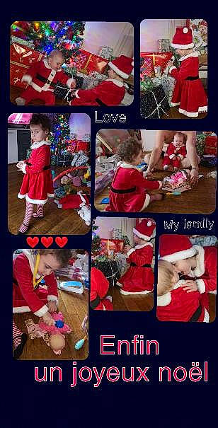 Maëllya a rejoint le concours — aidez-le/la à gagner de superbes lots ! art, blurred, child, christmas, christmas_decoration, christmas_eve, christmas_ornament, collage, event, facial_expression, fictional_character, fun, happy, holiday, magenta, pattern, person, photo_caption, pink, red