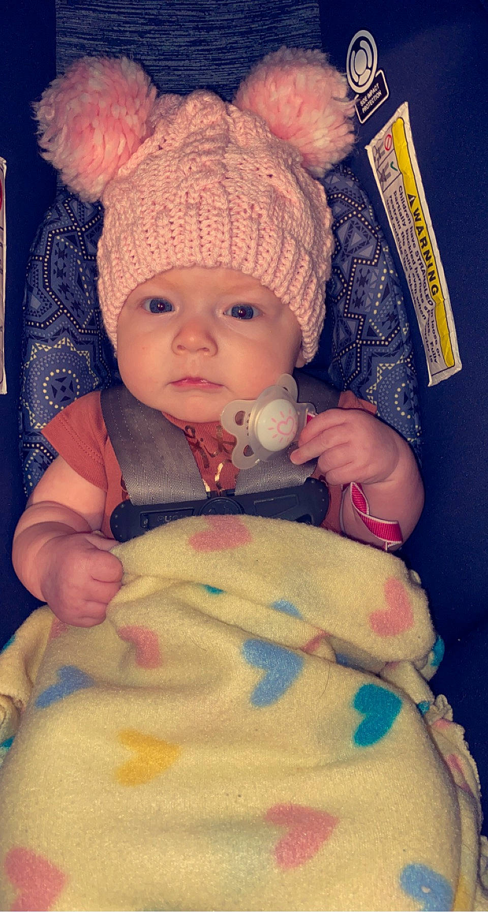 April is registered to the contest to win money with this photo: baby, baby_sleeping, baby_toddler_clothing, beauty, cap, cheek, eye, finger, hand, happy, headgear, headwear, human_body, iris, knit_cap, lip, person, pink, skin, sleeve