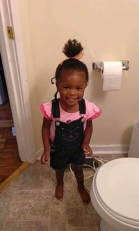 Destiny Roberts joined the competition — help win amazing prizes! bathroom, bathroom_accessory, child, daughter, joy, person, plumbing, plumbing_fixture, room, toddler, toilet, toilet_paper, toilet_seat