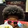 Destiny Roberts joined the competition — help win amazing prizes! afro, companion_dog, cool, eyewear, fur, glasses, hair, hairstyle, jheri_curl, lace_wig, sunglasses