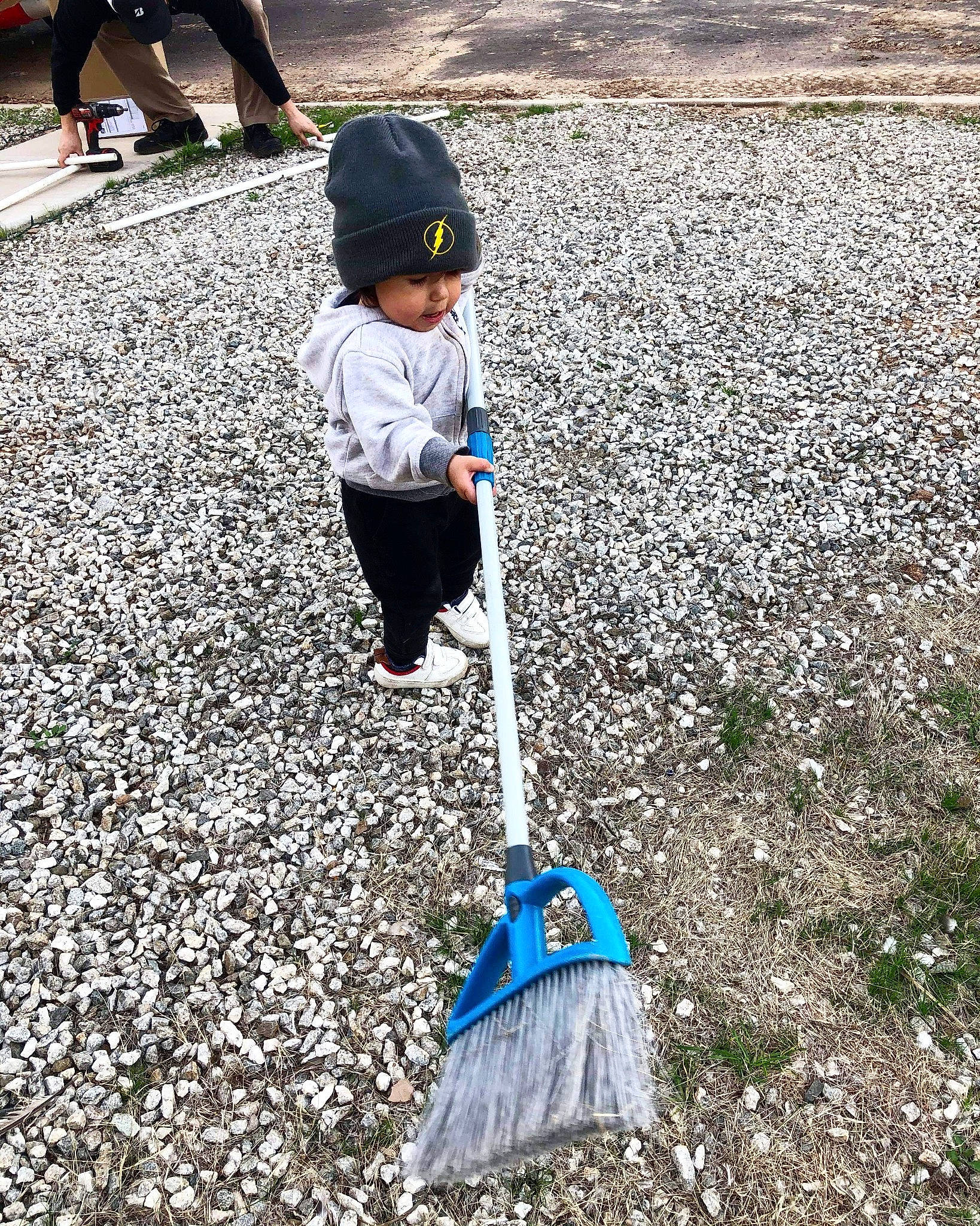 Zedakiah is registered to the contest to win money with this photo: child, headwear, person, play, soil, tree