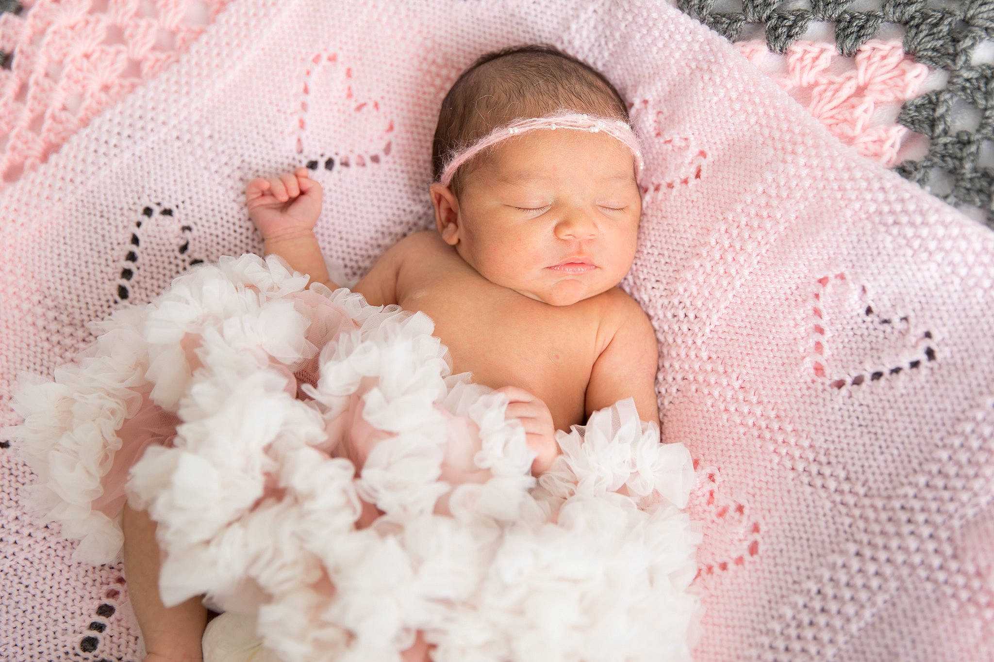 Braylyn is registered to the contest to win money with this photo: art, baby, baby_sleeping, baby_toddler_clothing, blanket, child, crochet, eye, fashion_accessory, fur, hair_accessory, headgear, knitting, person, photograph, photography, pink, portrait_photography, skin, textile
