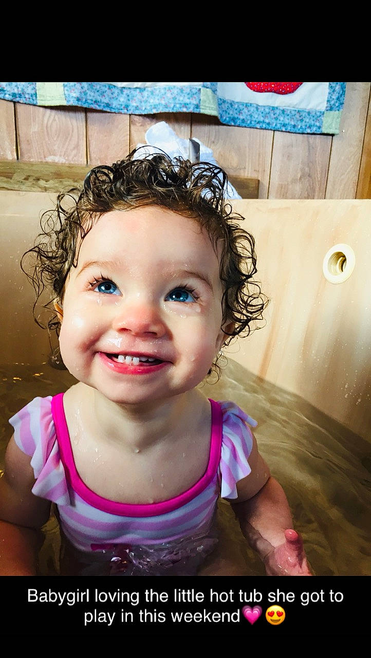 Rylie joined the competition — help win amazing prizes! baby_toddler_clothing, black_hair, cheek, chin, cool, eyebrow, eyelash, eyewear, face, flash_photography, forehead, happy, headgear, iris, joy, lip, person, pink, purple, skin