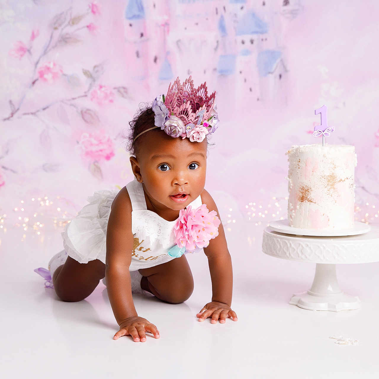 Ava joined the competition — help win amazing prizes! baby, babycrawling, birthdaycake, birthdayparty, cake, clothing, crawling, cream, dessert, face, food, fun, hat, head, icing, party, people, person, photography, portrait