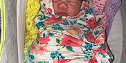 Mariana is registered to the contest to win money with this photo: newborn, baby, sleeping, blanket, floral, swaddle, crochet, afghan, colorful, soft, cozy, infant, face, head, peaceful, wrapped, bed, rest, cute, person