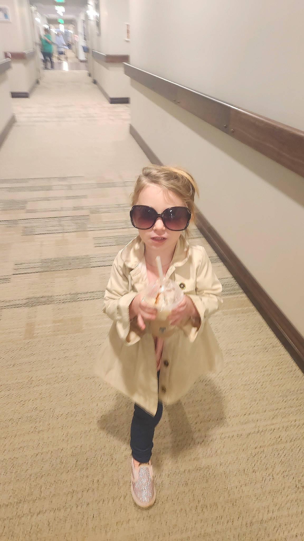 Aiyanna joined the competition — help win amazing prizes! asphalt, child, denim, eyewear, fashion_accessory, fashion_design, floor, flooring, fun, fur, glasses, goggles, leisure, person, road_surface, sidewalk, sleeve, sunglasses, toddler, vision_care