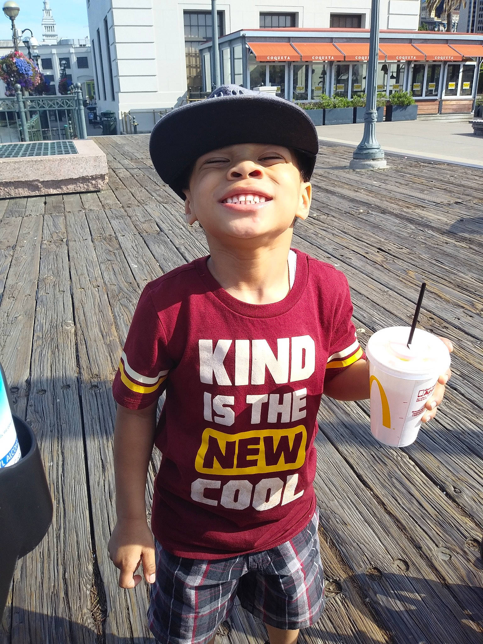 Carlton joined the competition — help win amazing prizes! child, cool, drink, headwear, joy, person, snapshot, t_shirt, vacation