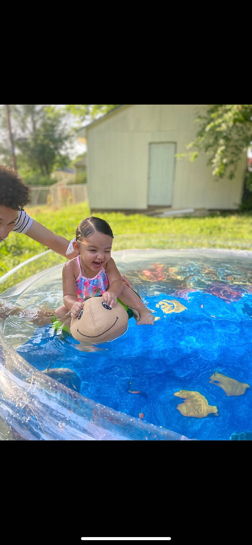 Kailyna joined the competition — help win amazing prizes! baby, child, fun, happy, leisure, person, play, recreation, summer, swimming_pool, toddler, vacation, water, water_park