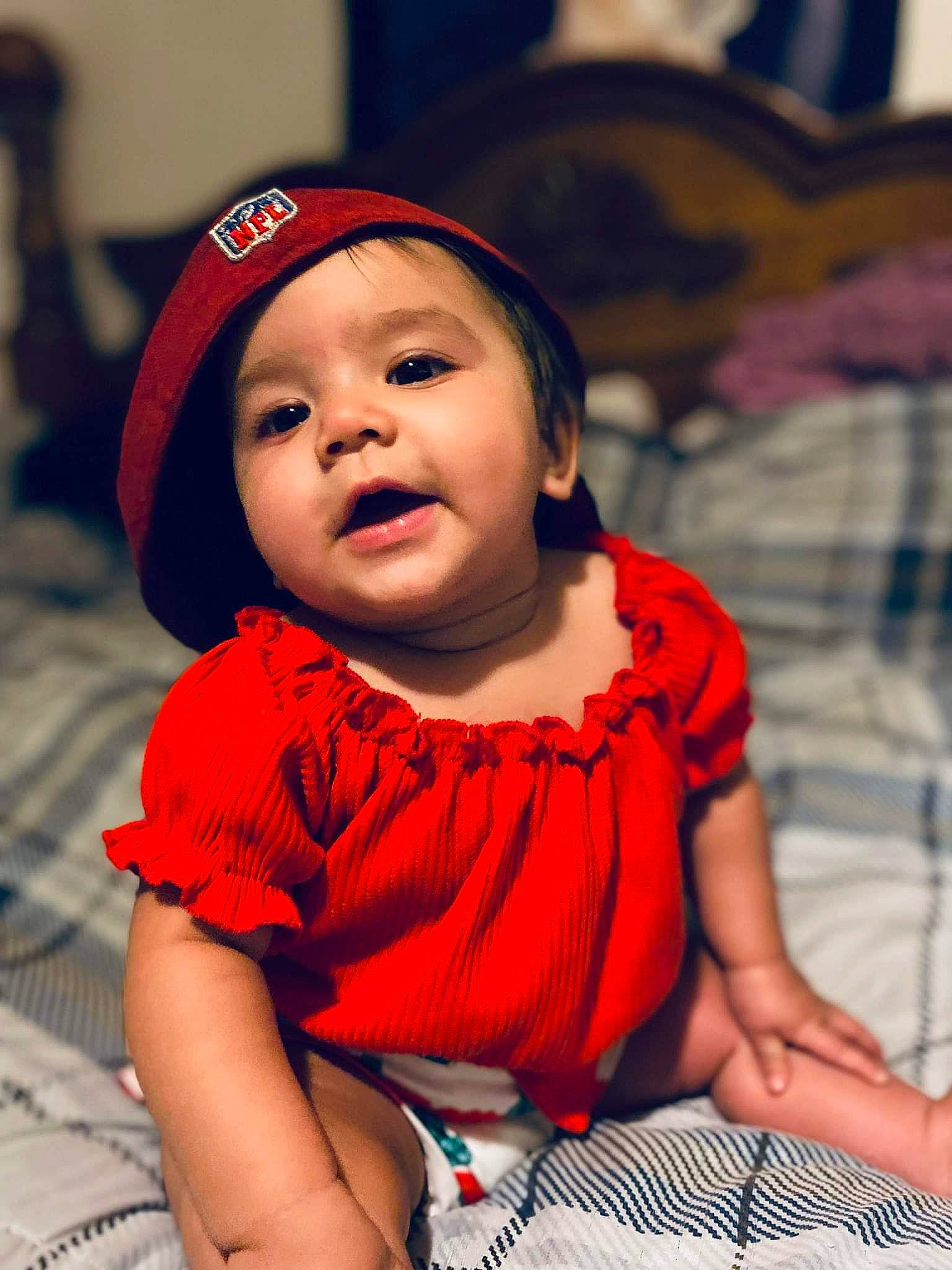 Serenity joined the competition — help win amazing prizes! baby, baby_toddler_clothing, cheek, child, chin, comfort, event, eye, facial_expression, flash_photography, fun, happy, headwear, human, leisure, lip, pattern, person, skin, sleeve